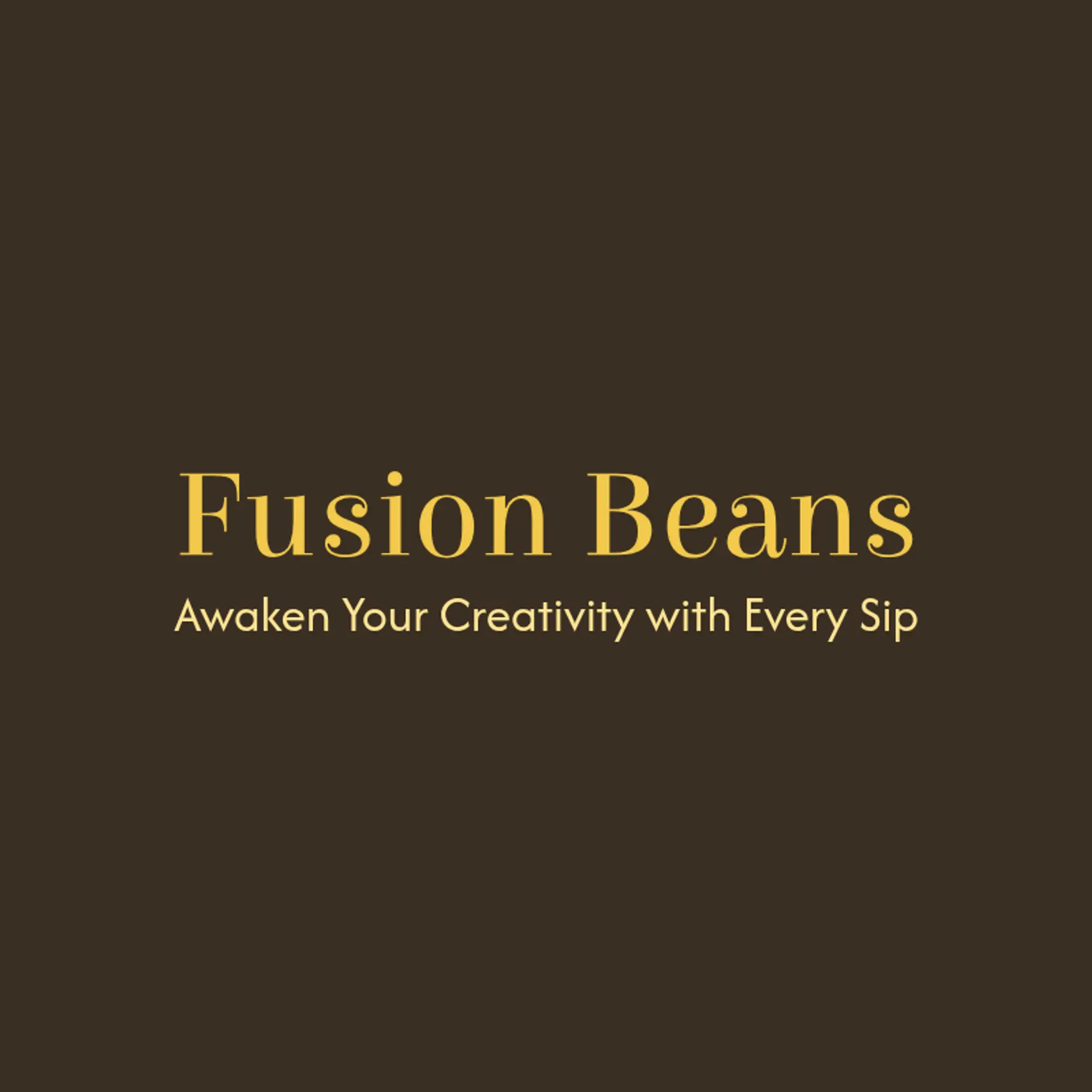Fusion Beans logo for creative cafe