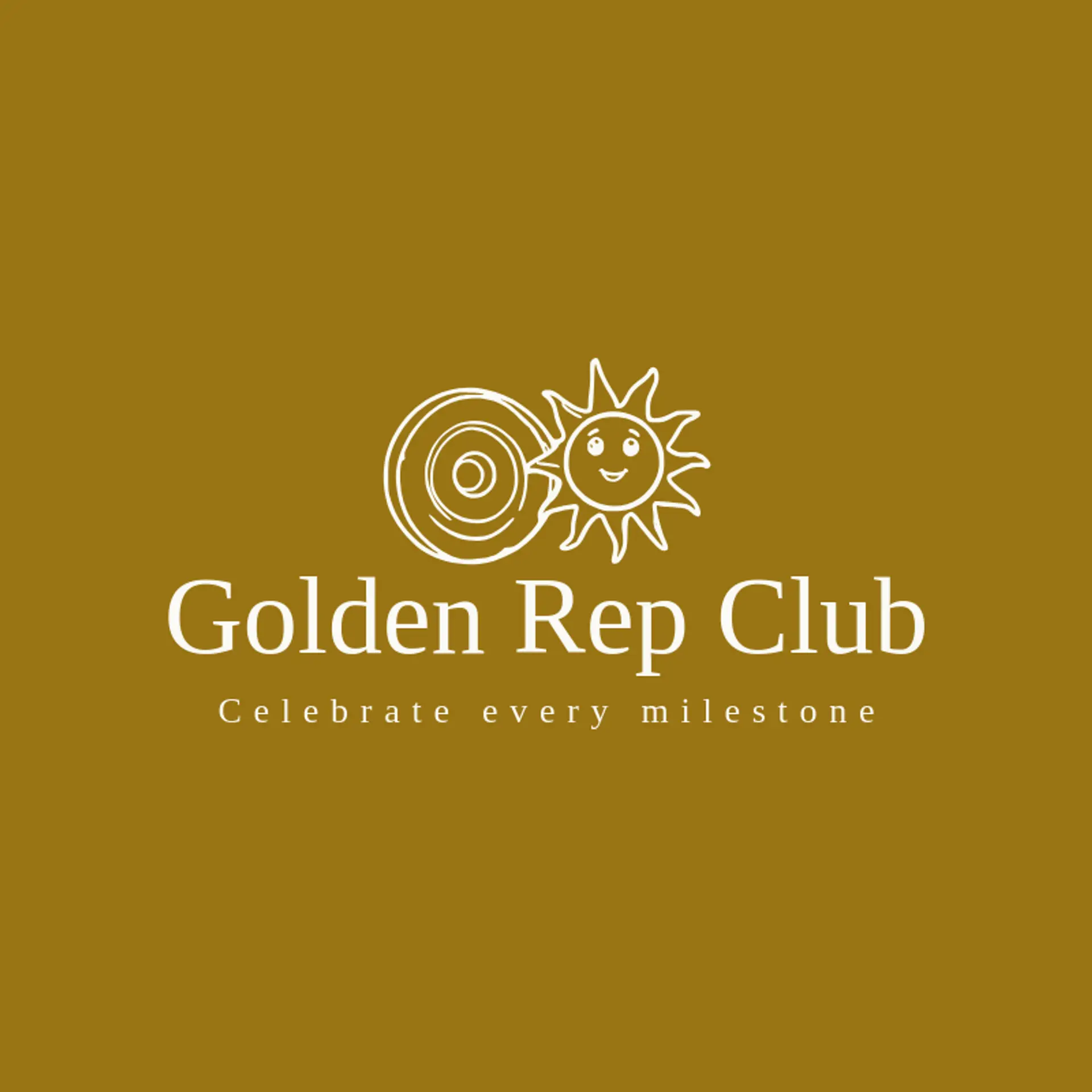 Golden Rep Club logo for weightlifting