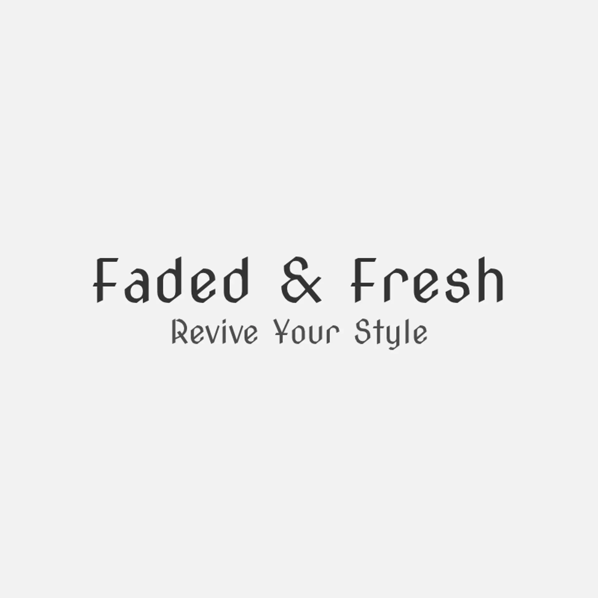 Faded & Fresh logo for barber