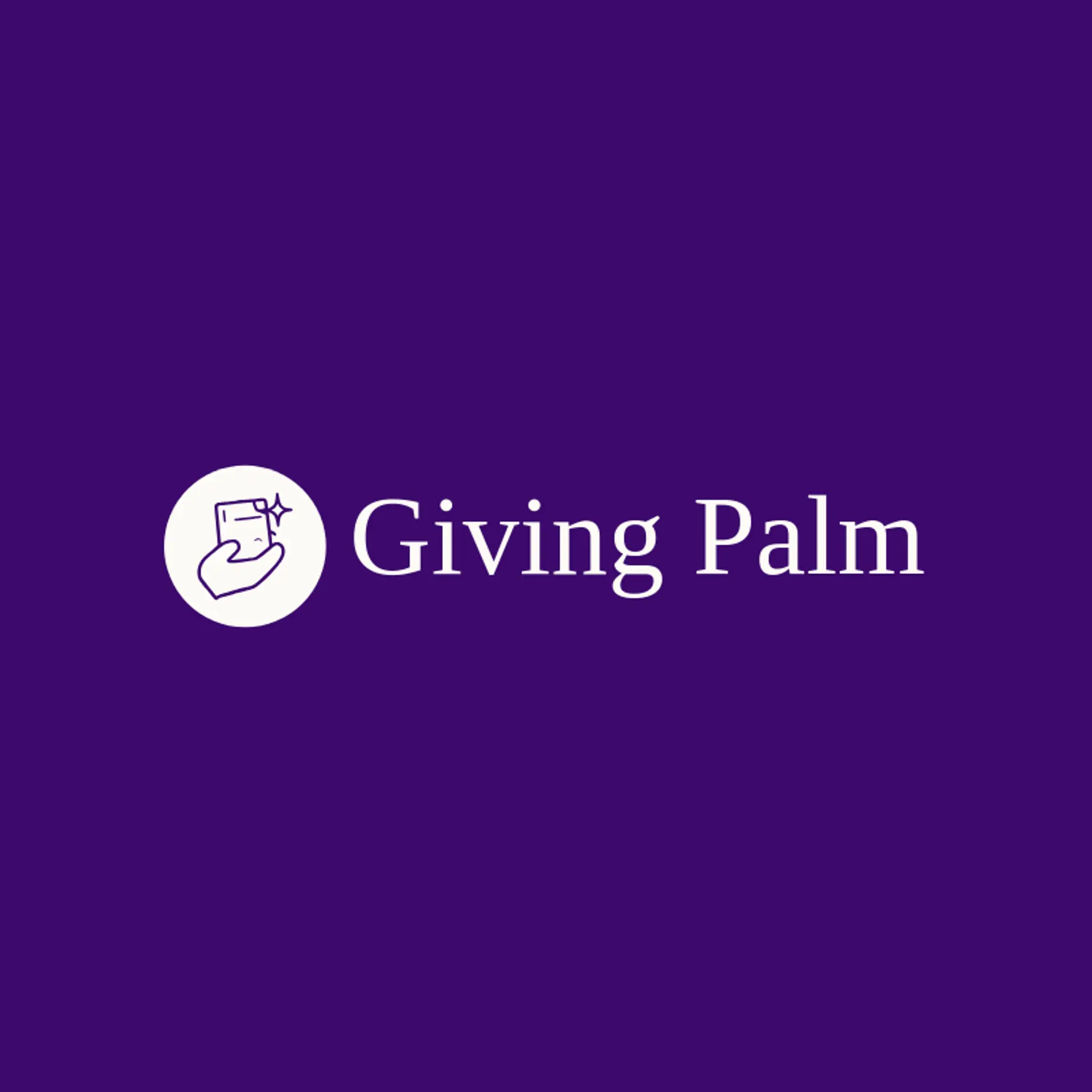 Giving Palm logo for cash