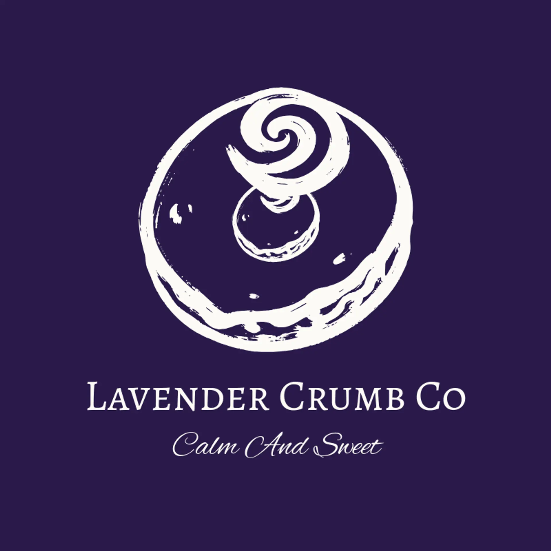 Lavender Crumb Co logo for cookie