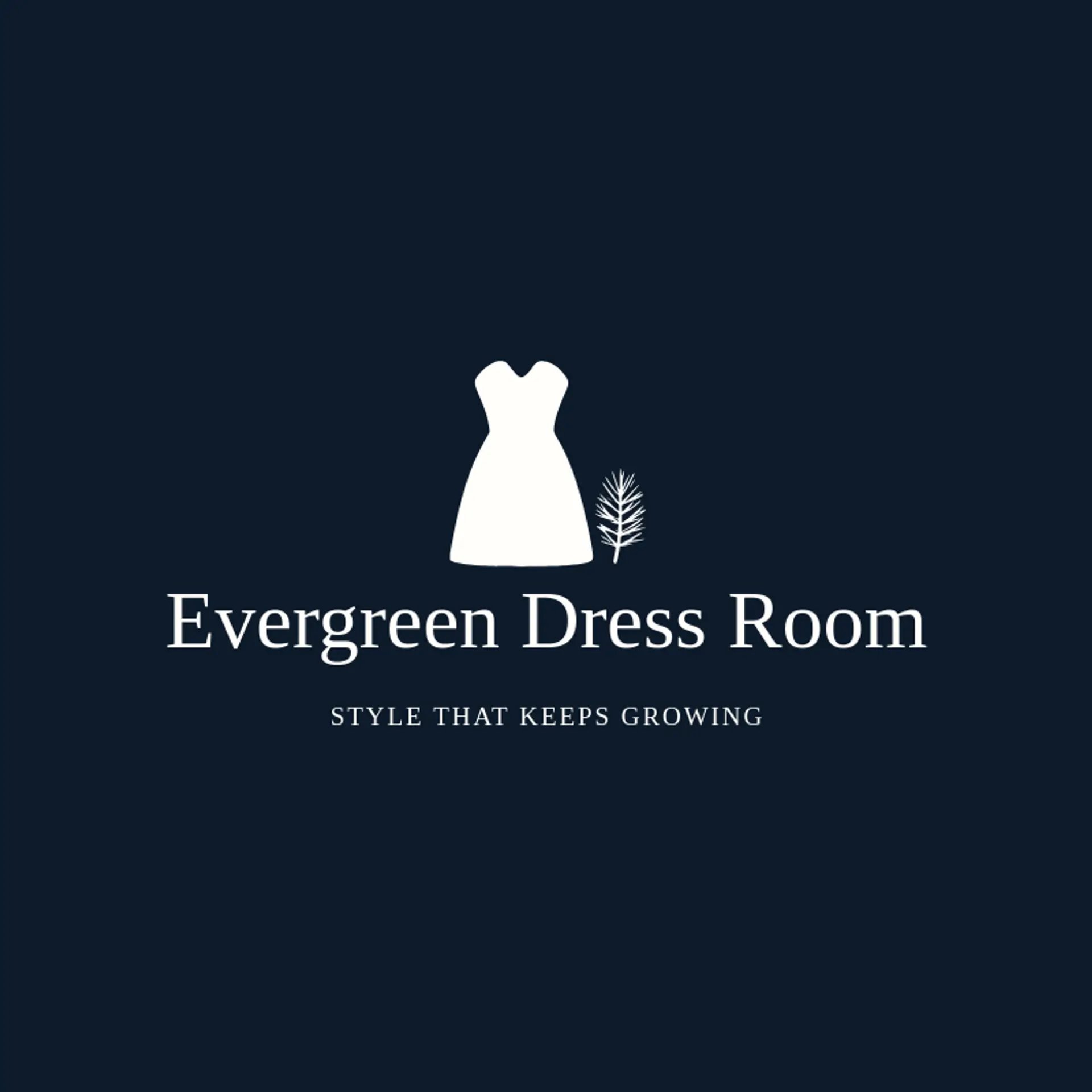 Evergreen Dress Room logo for dress