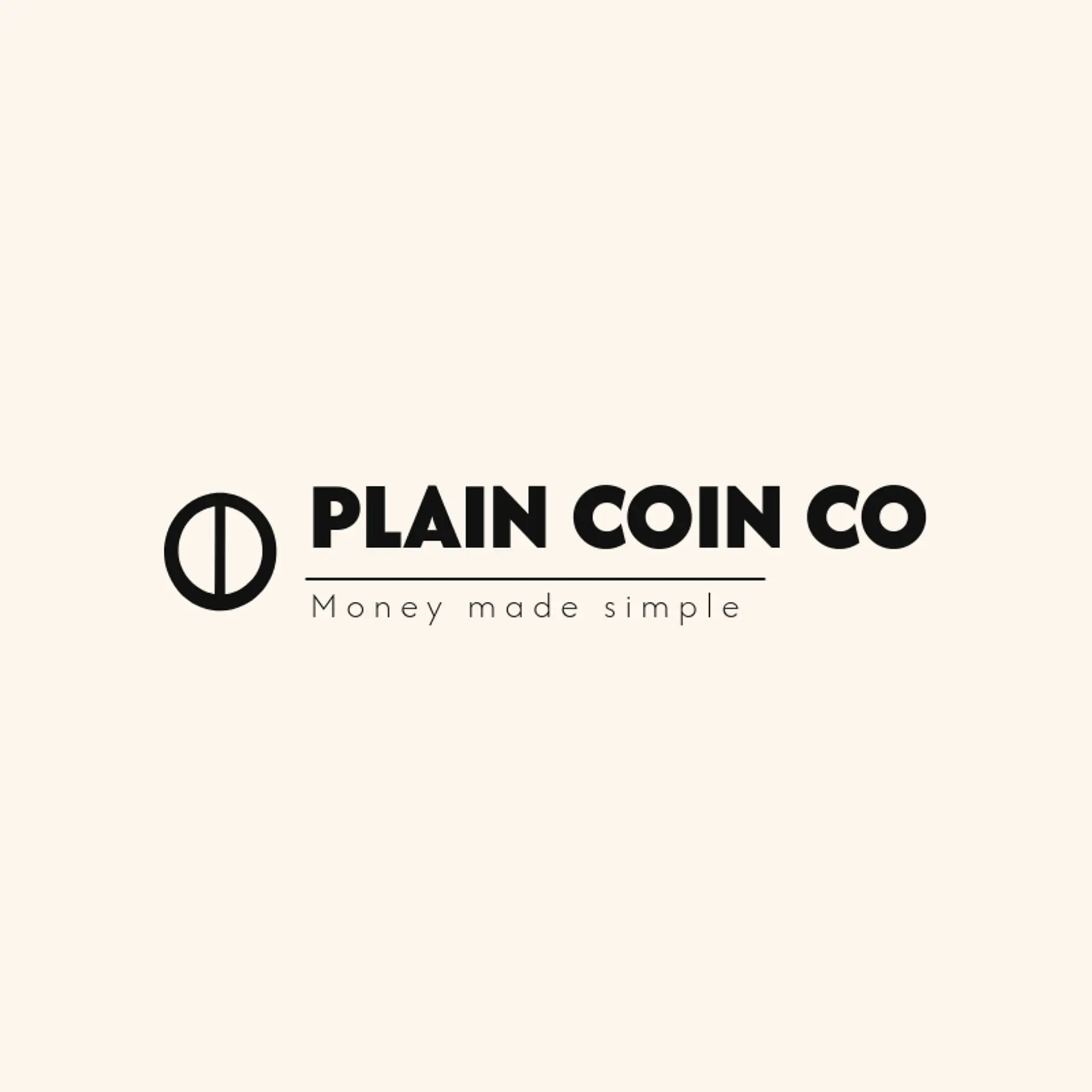 Plain Coin Co logo for money