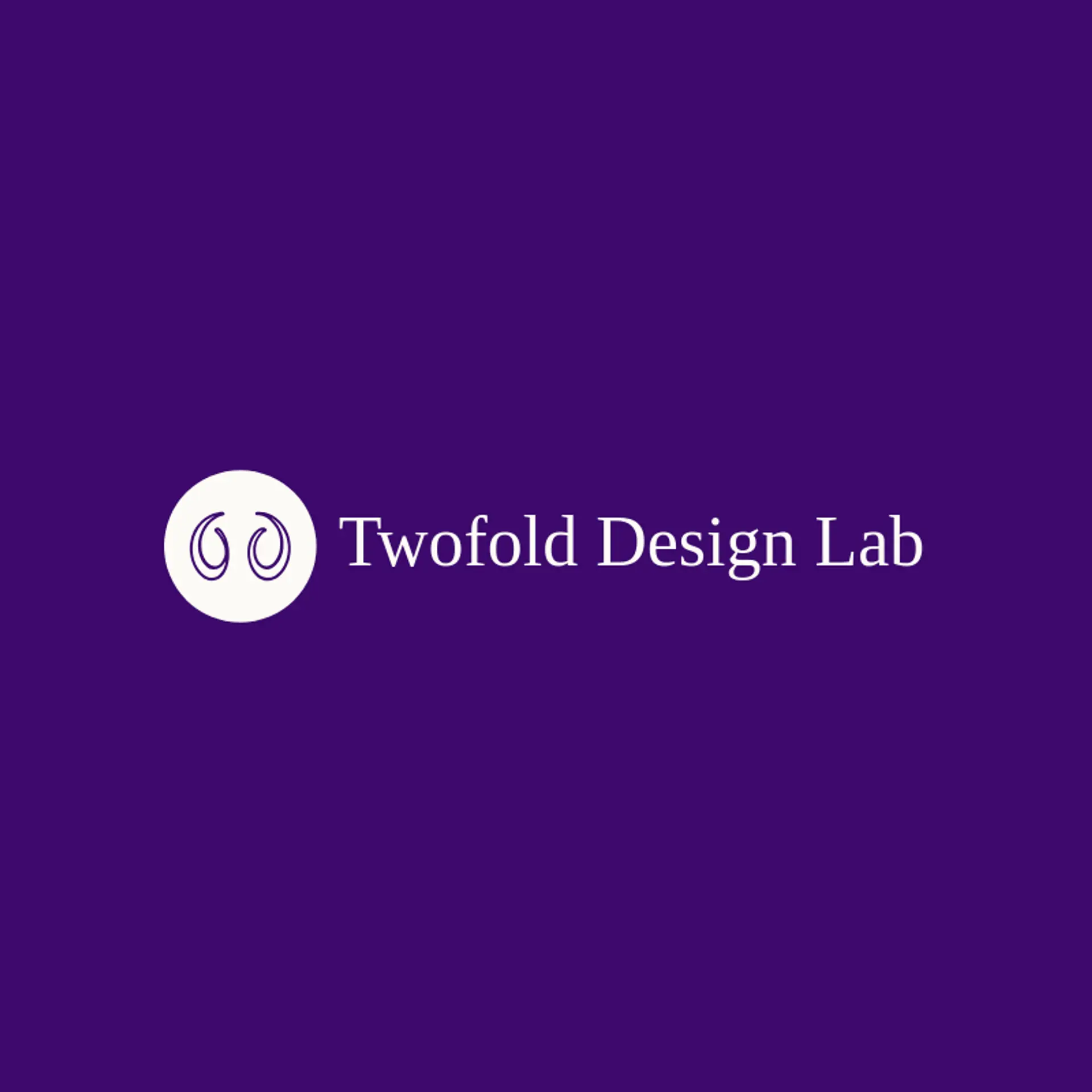 Twofold Design Lab logo for symmetry