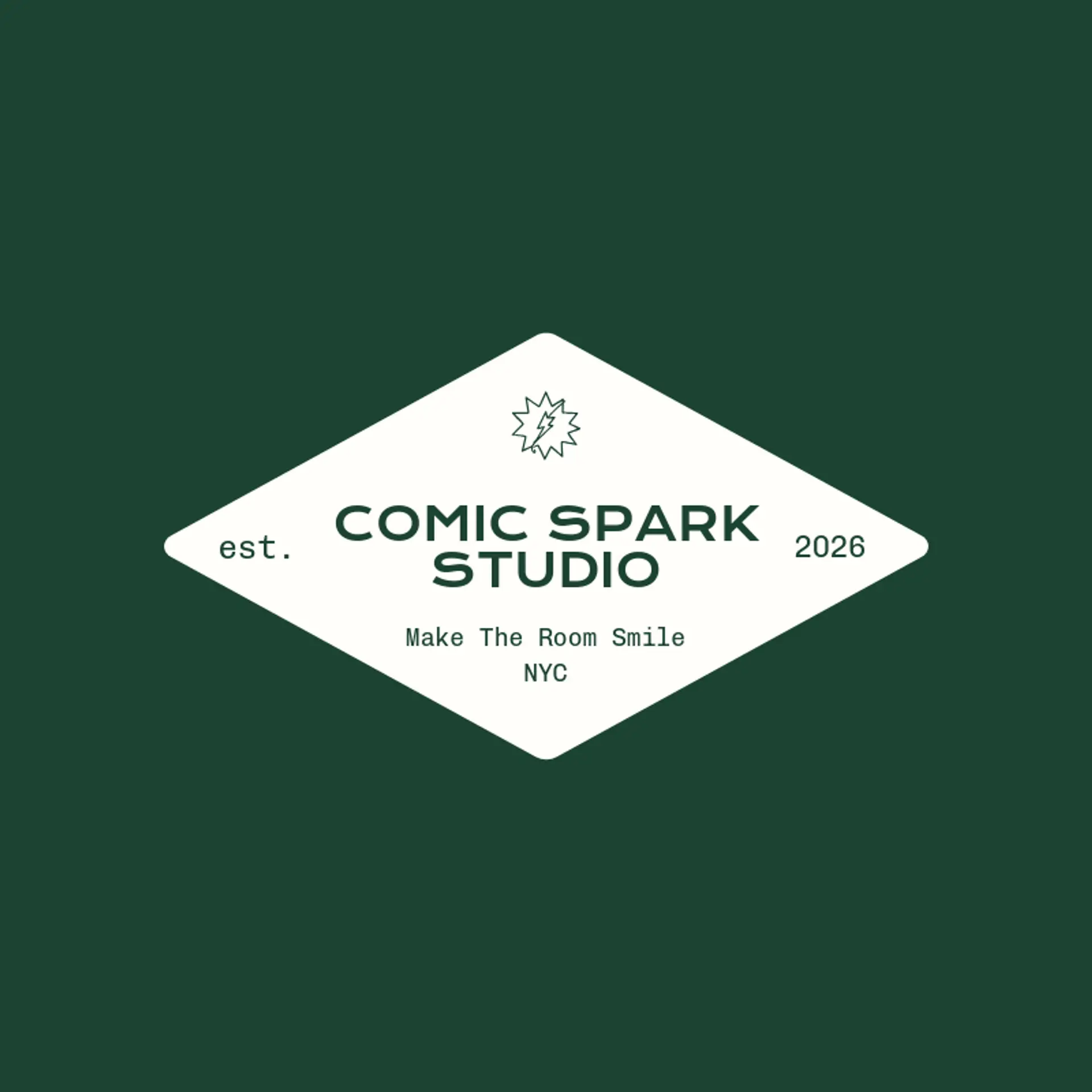 Comic Spark Studio logo for comedy