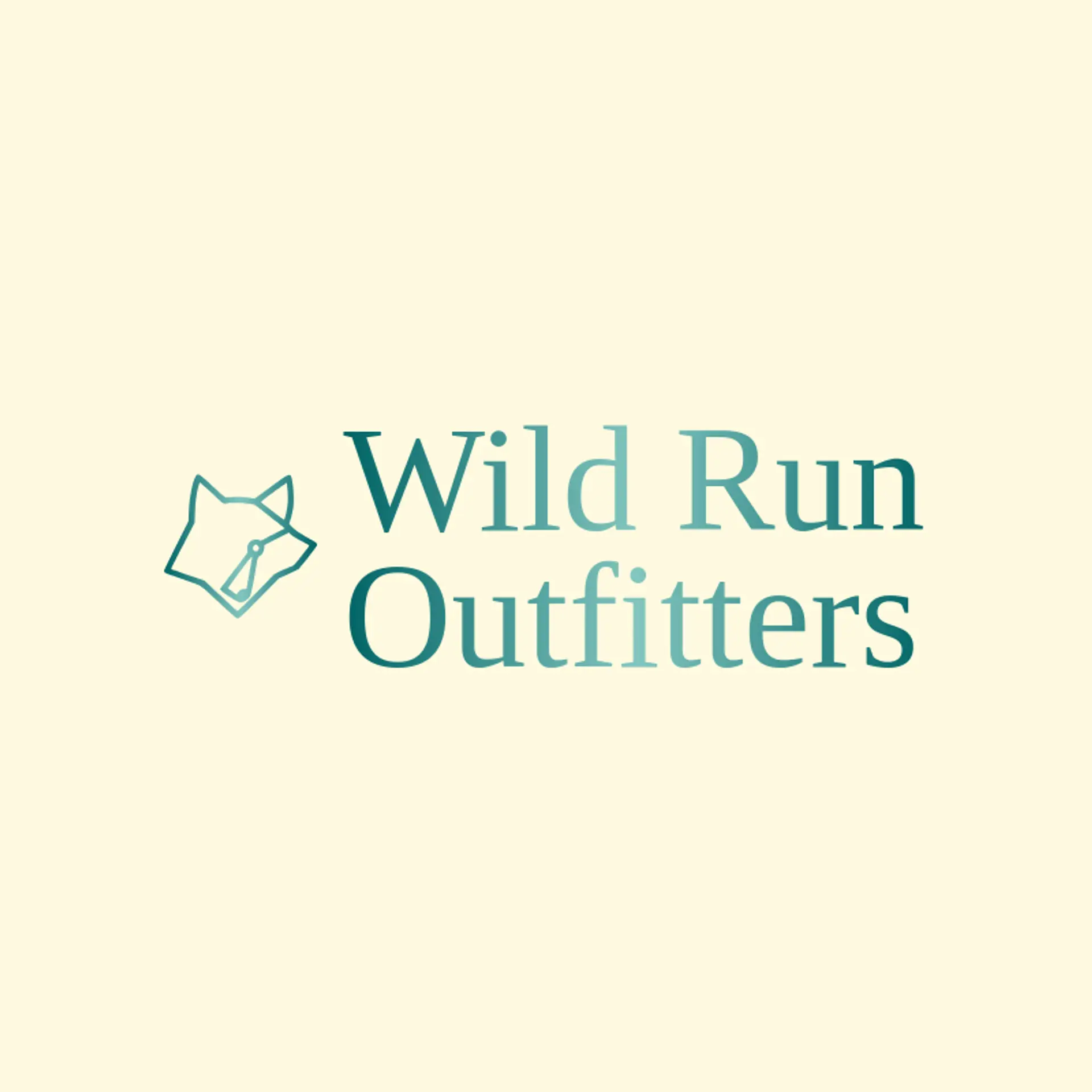 Wild Run Outfitters logo for wolf head