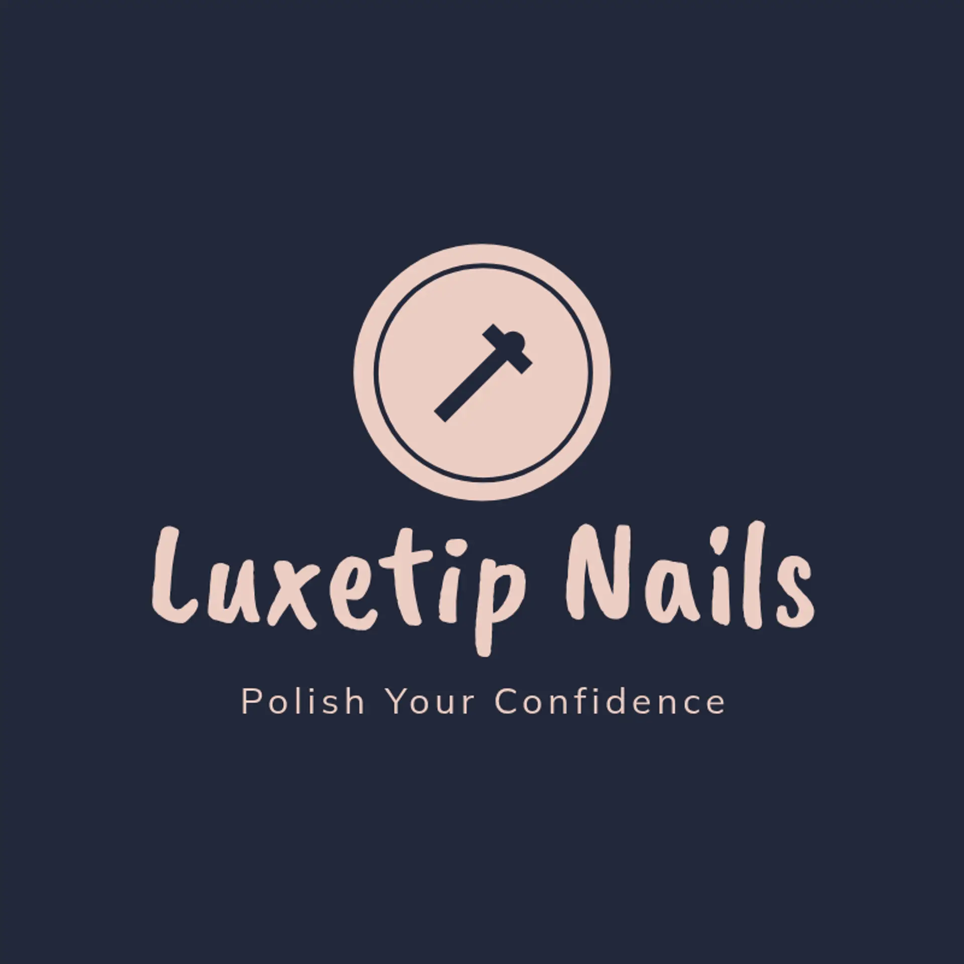 LuxeTip Nails logo for nail salon
