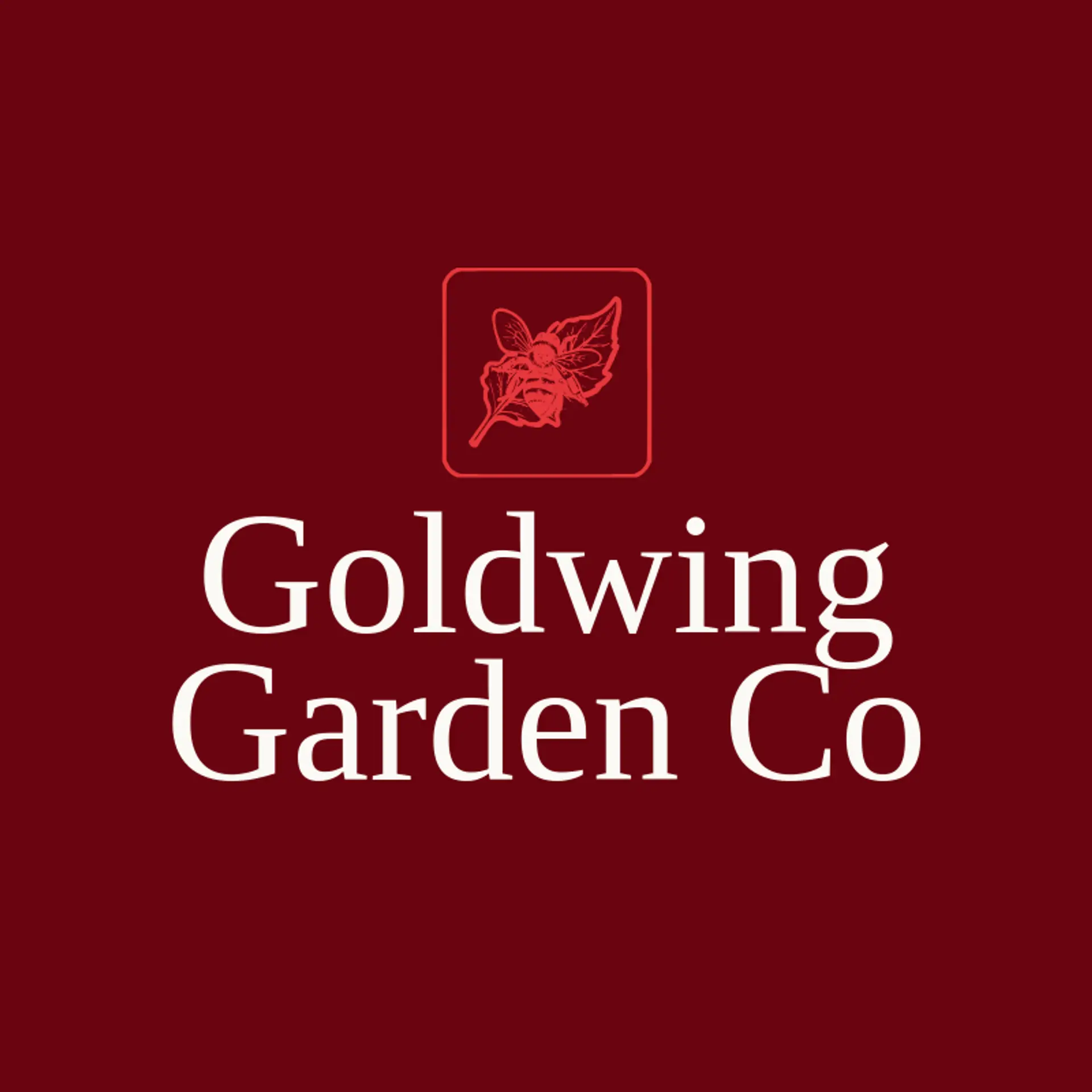 Goldwing Garden Co logo for honey bee