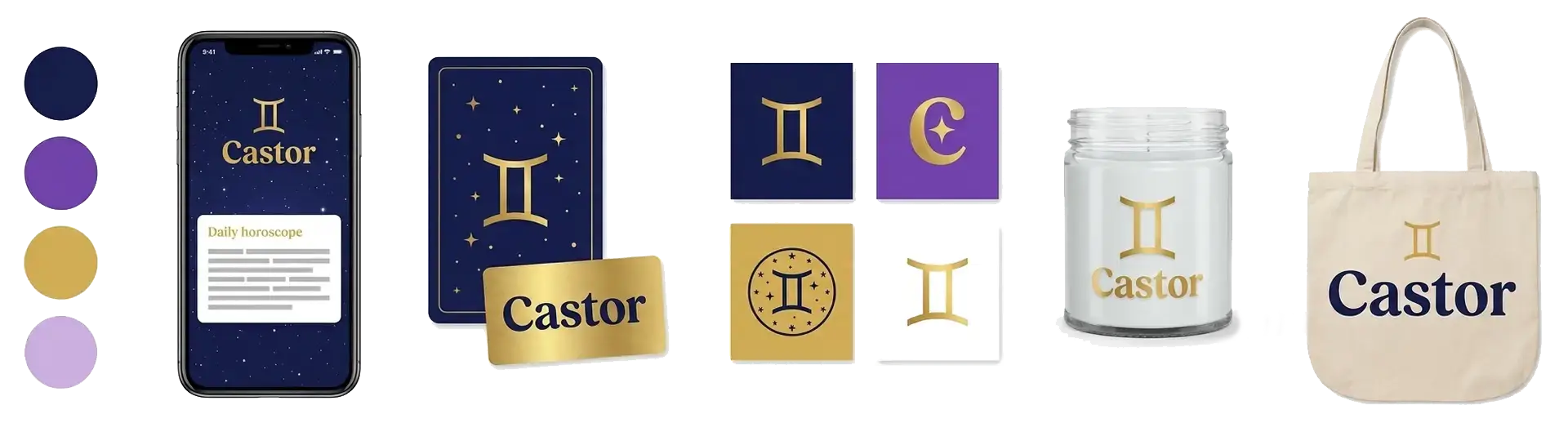 Gemini logo and zodiac star sign logo examples made on LOGO.com