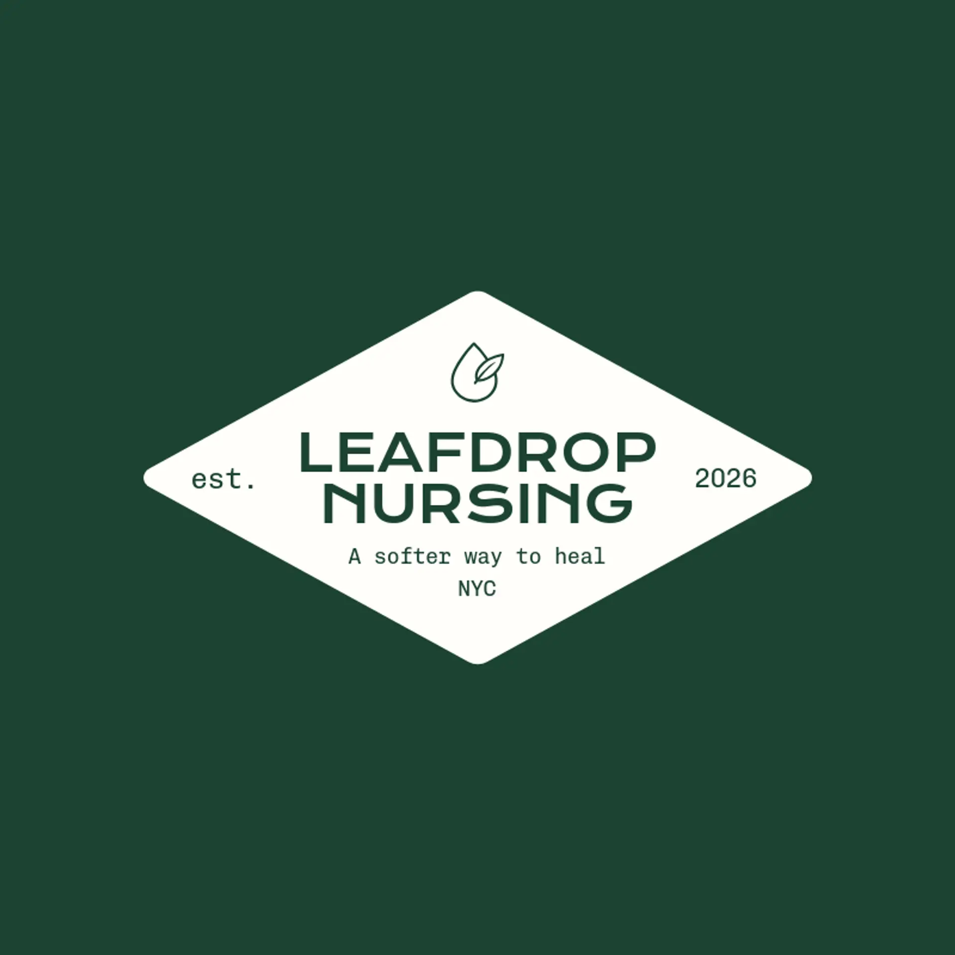 Leafdrop Nursing logo for nurse