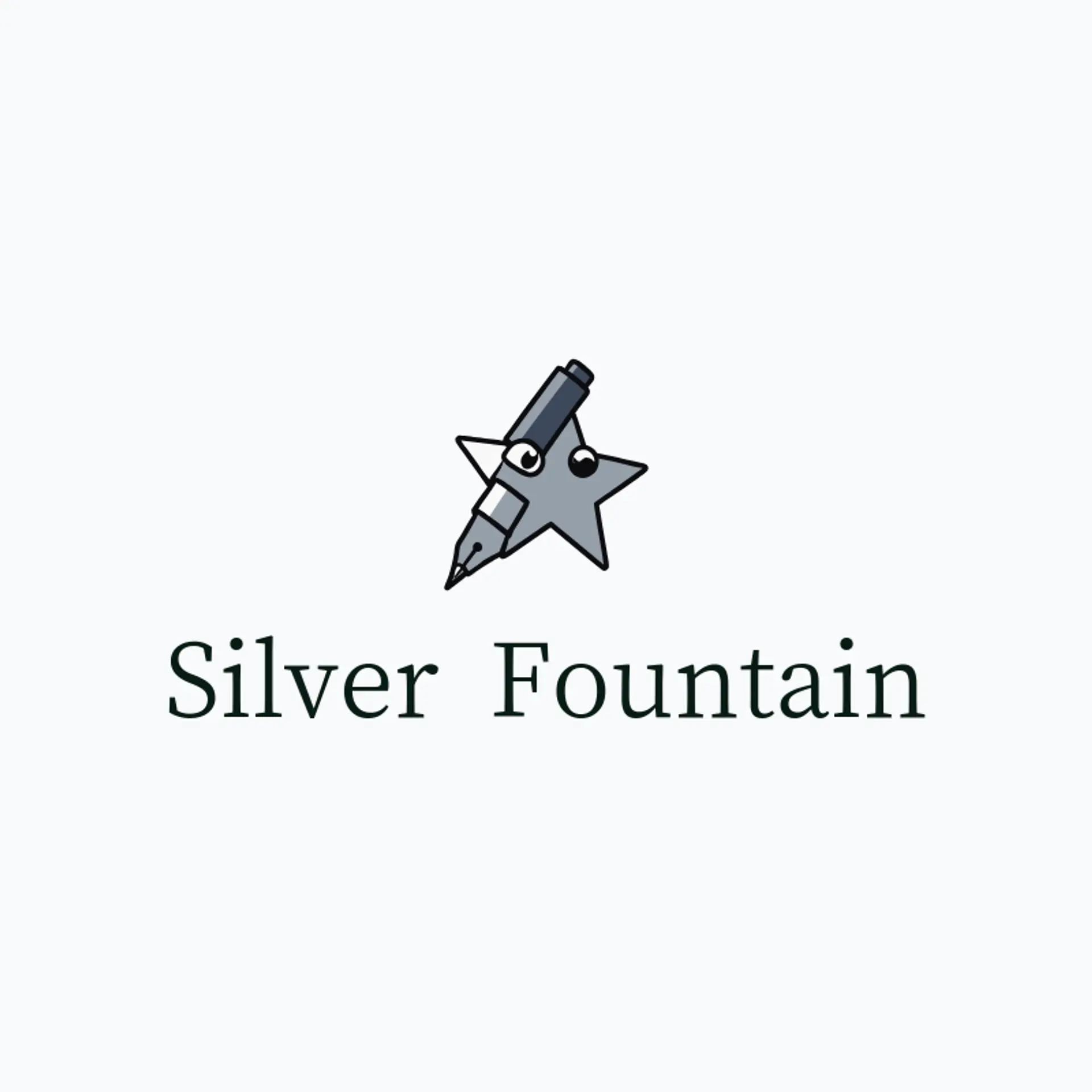 Silver Fountain logo for pen
