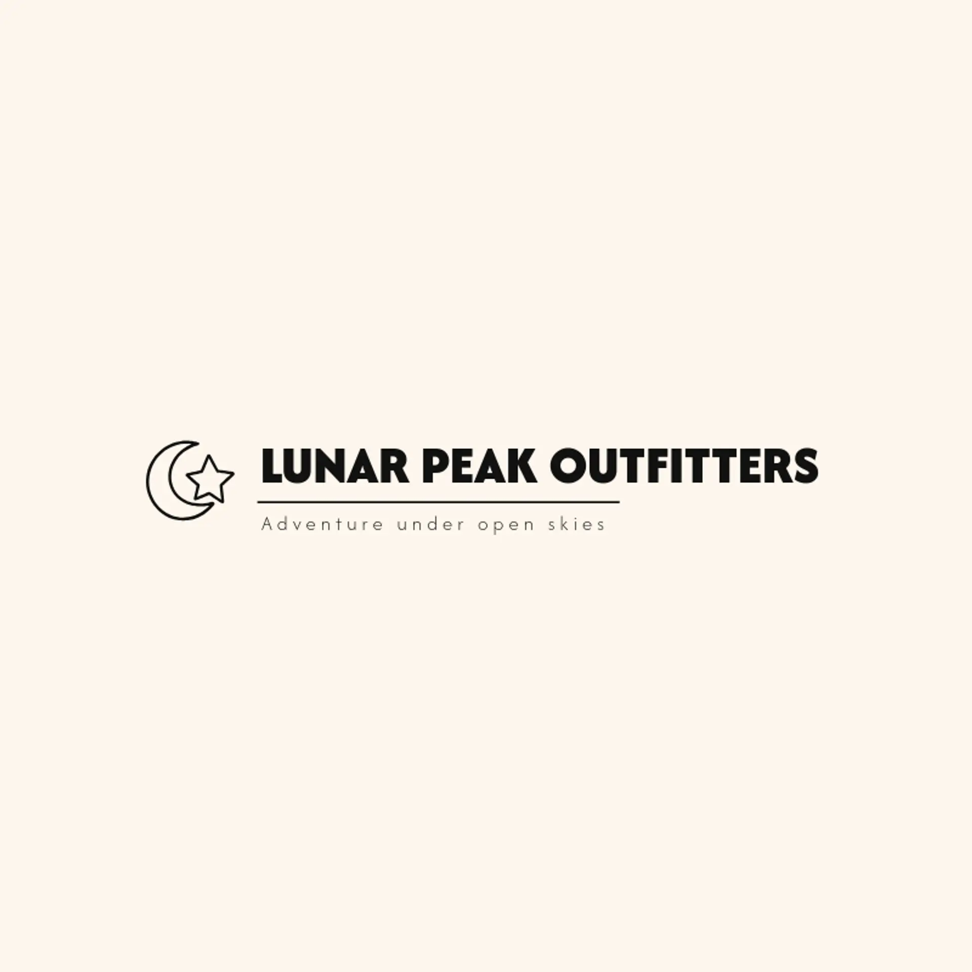 Lunar Peak Outfitters logo for moon