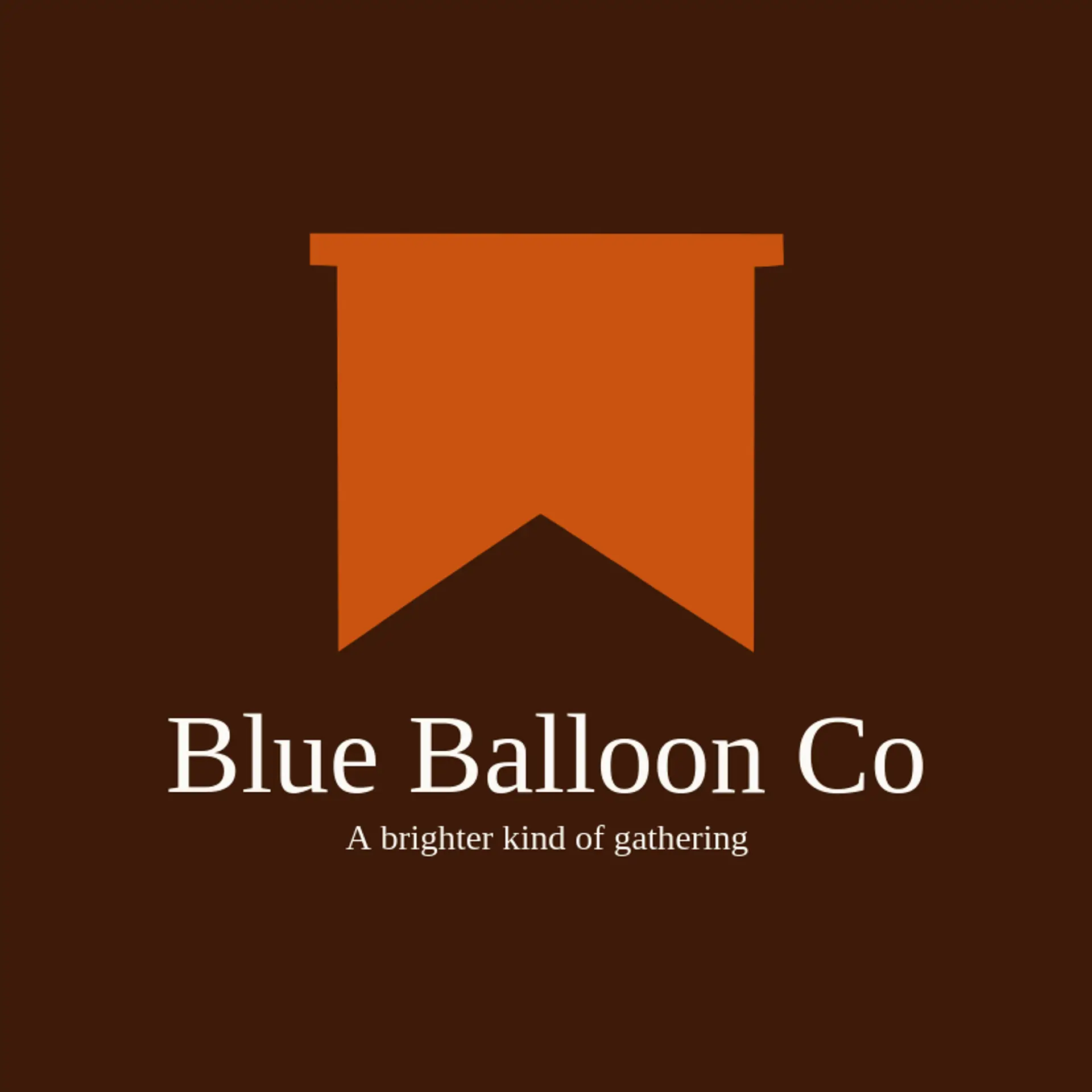 Blue Balloon Co logo for party rental