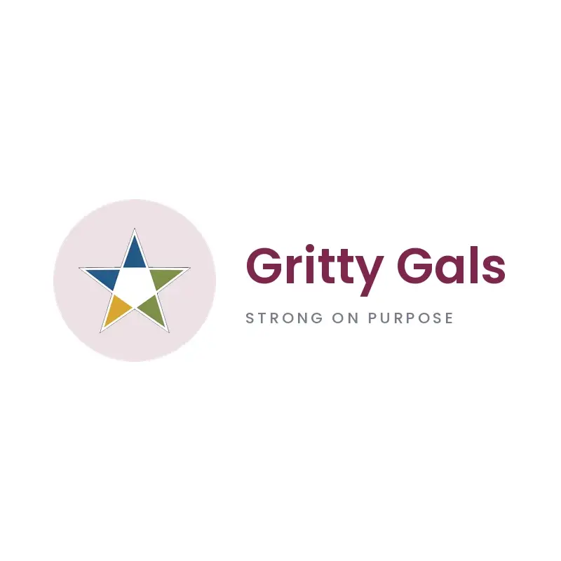 The gym name Gritty Gals as a branded logo in a minimal style