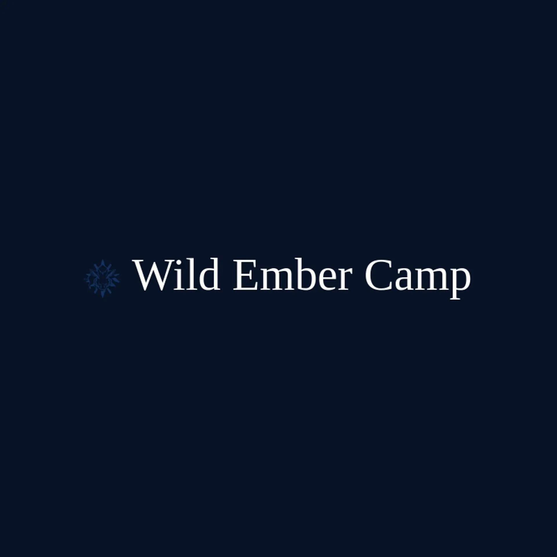 Wild Ember Camp logo for wild