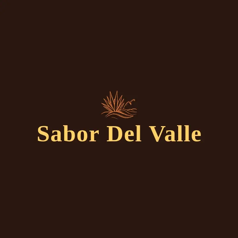 The Mexican restaurant name Sabor del Valle as a branded logo with a single color icon
