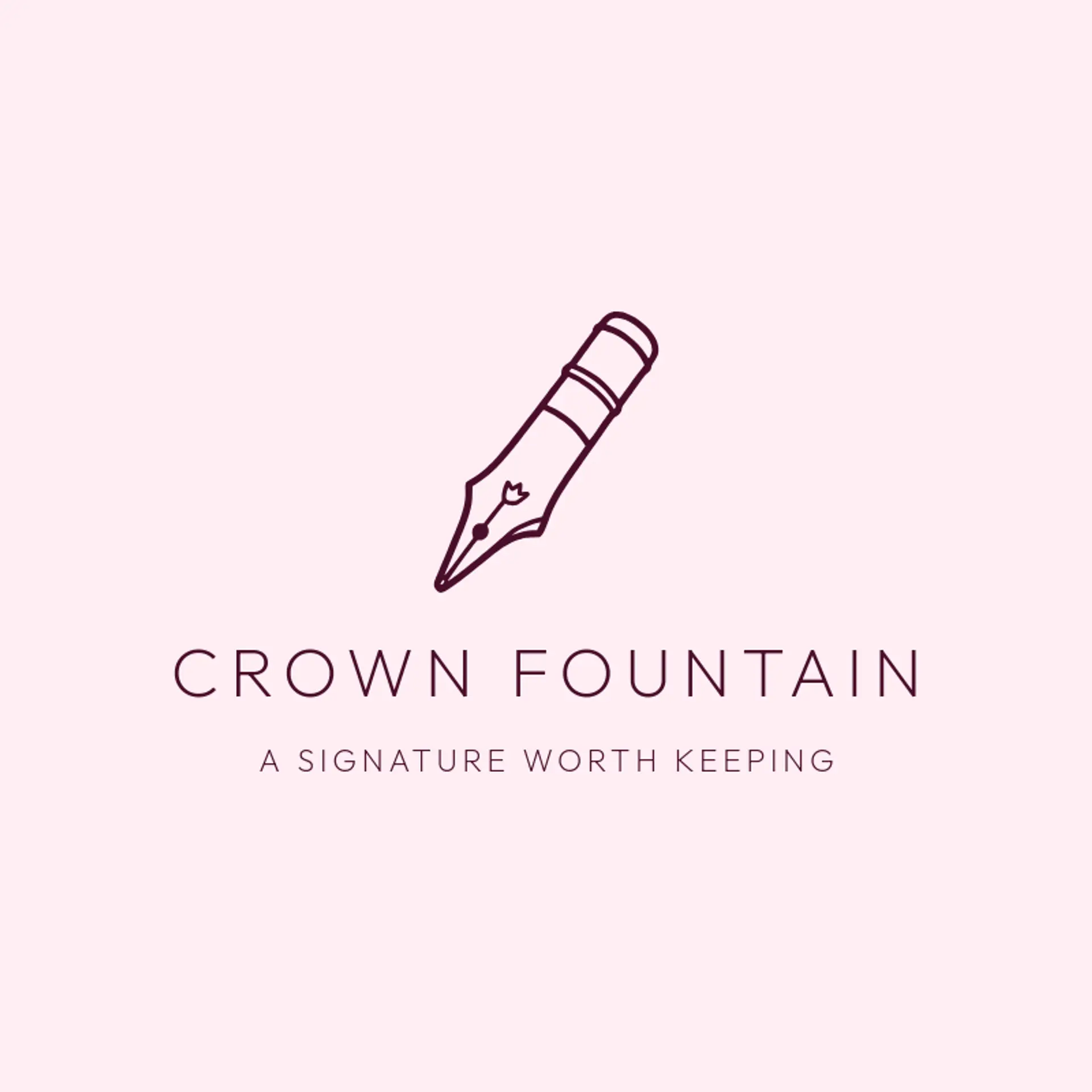 Crown Fountain logo for pen