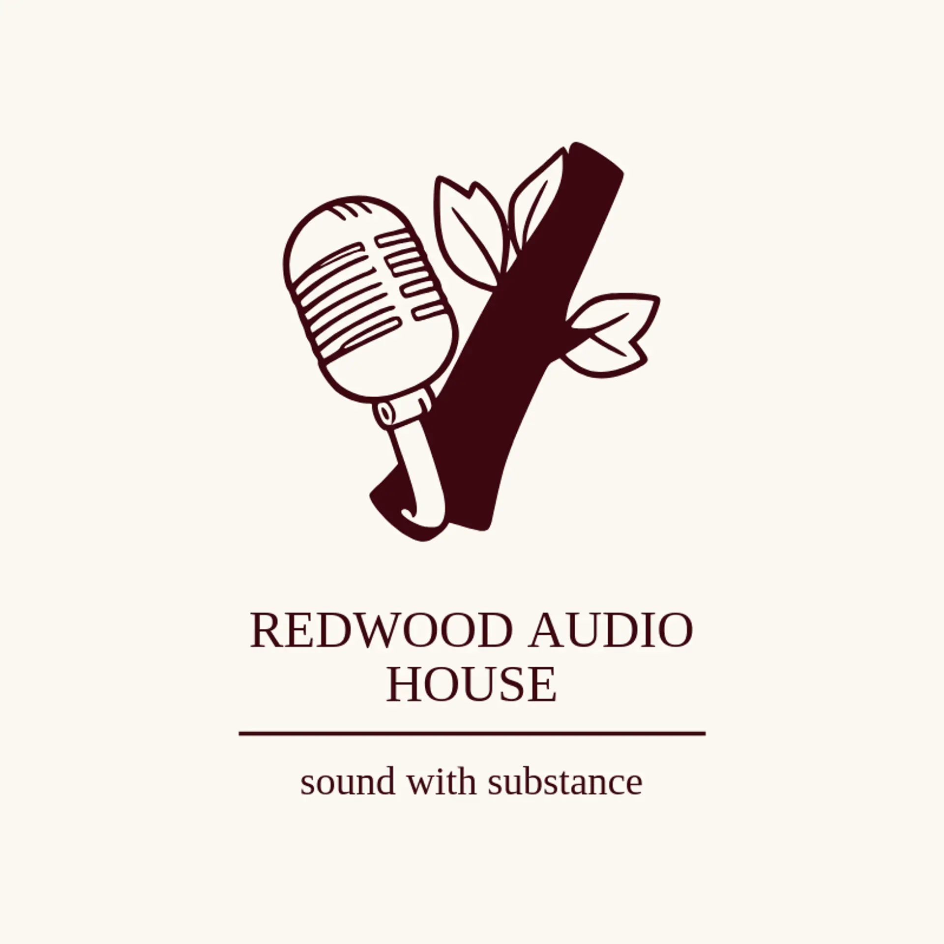 Redwood Audio House logo for media company