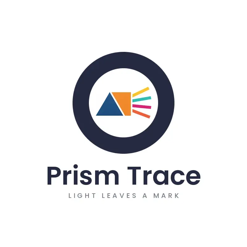 The photography name Prism Trace as a branded logo in a minimal style