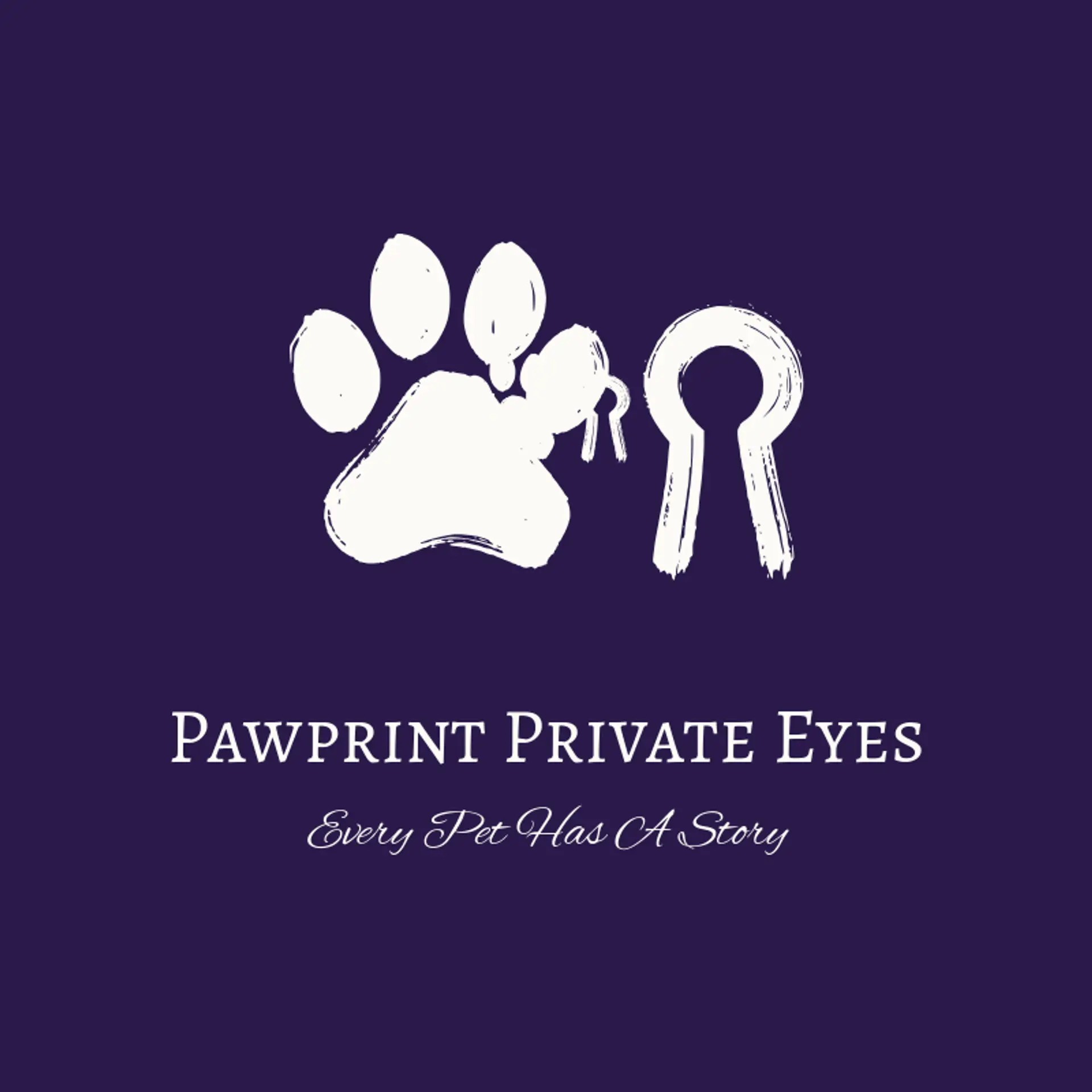Pawprint Private Eyes logo for detective