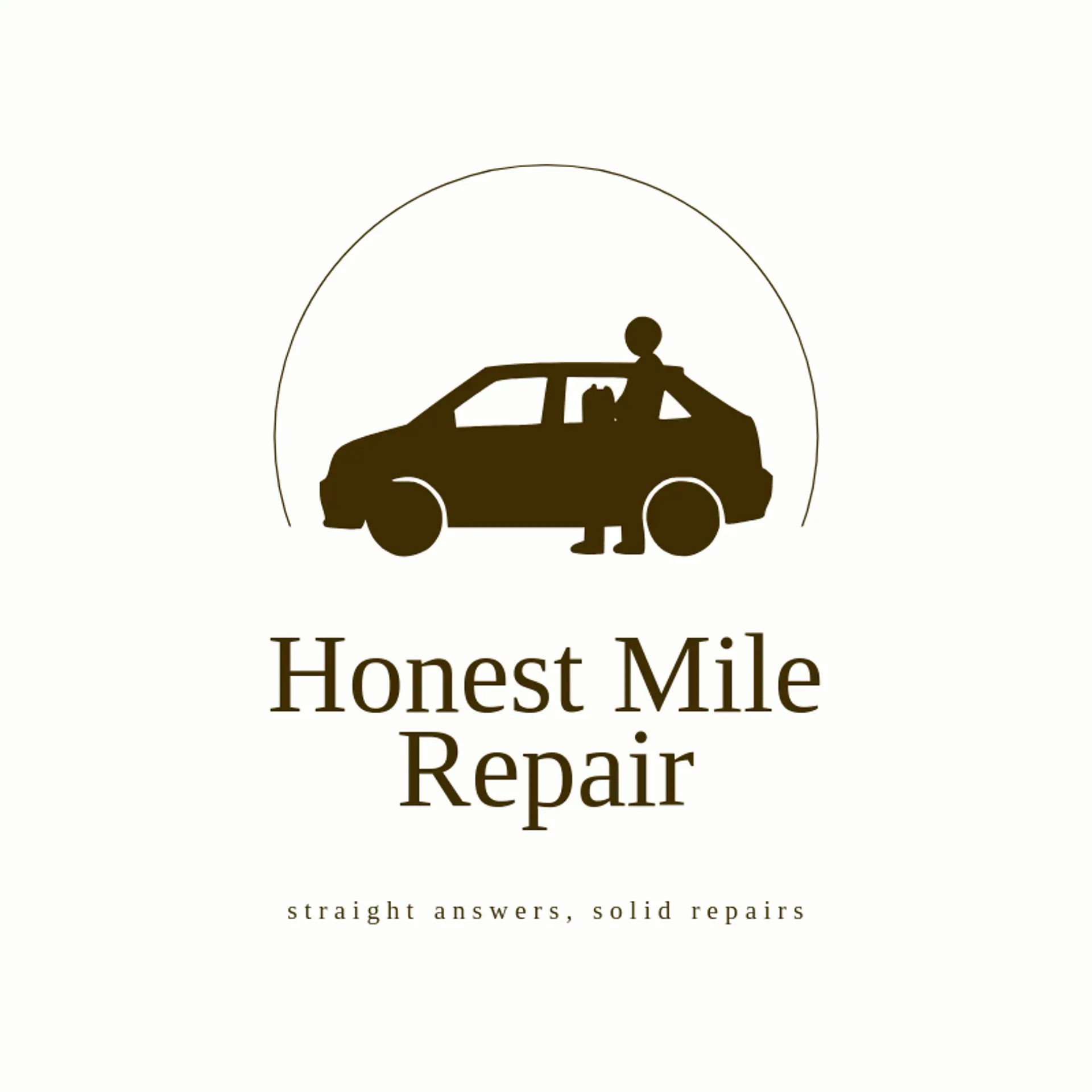 Honest Mile Repair logo for car mechanic
