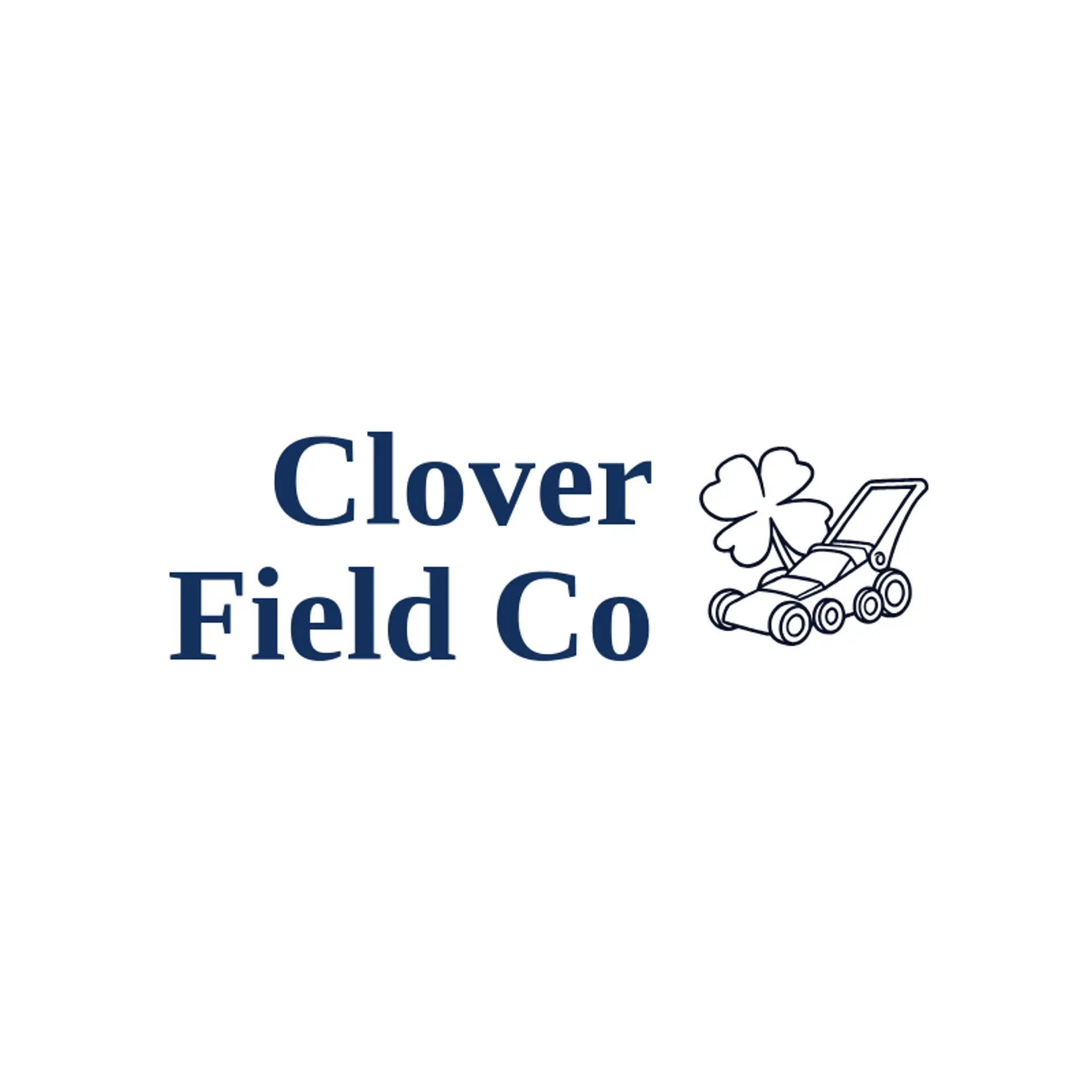 Clover Field Co logo for lawn mower
