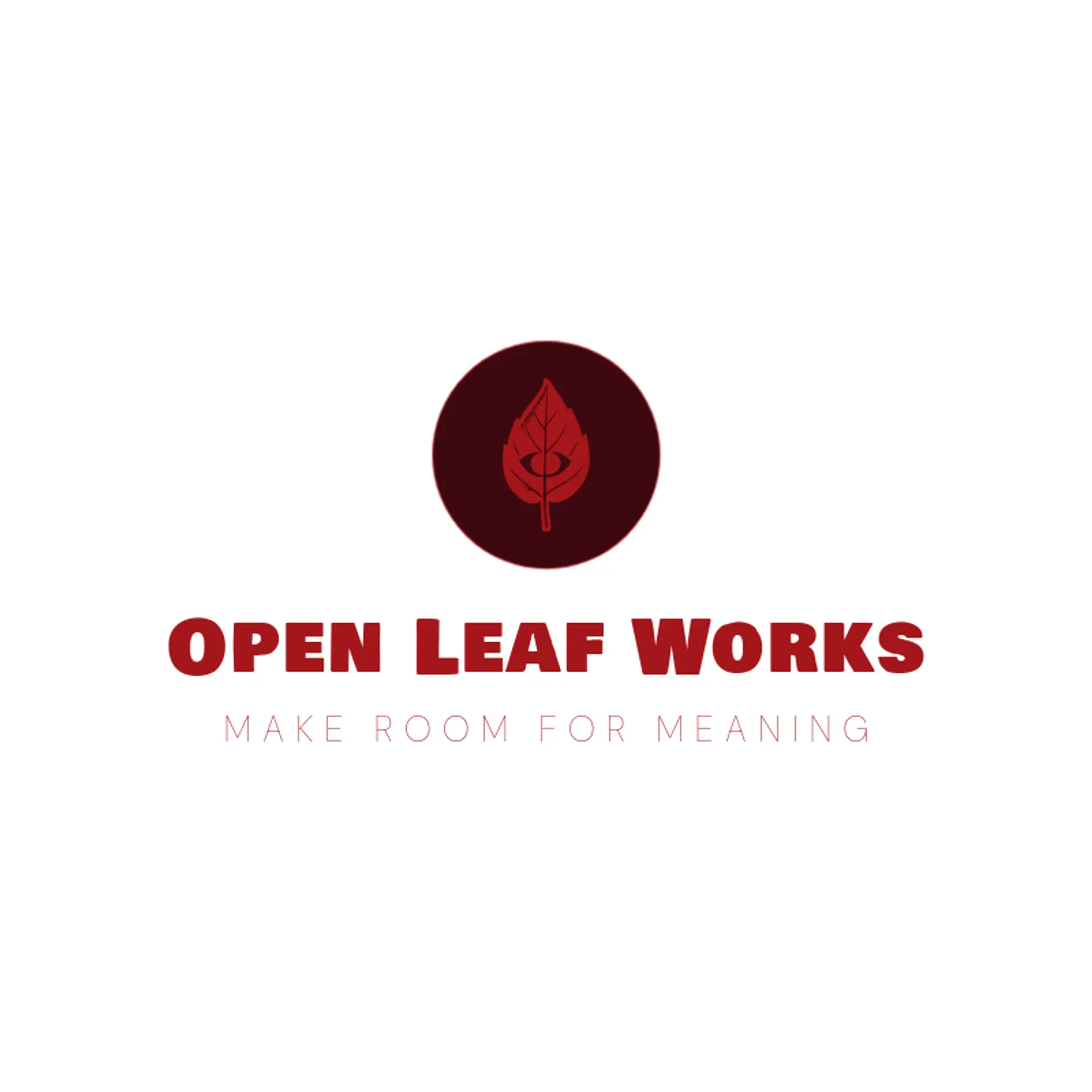 Open Leaf Works logo for negative space