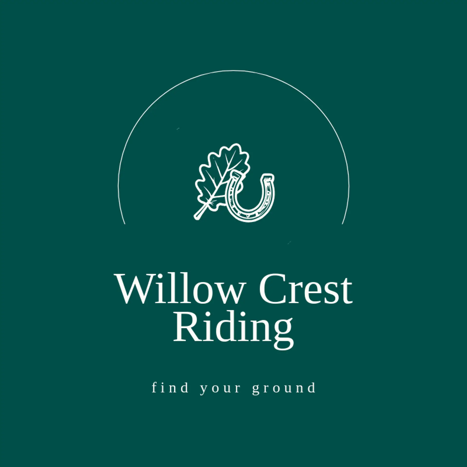 Willow Crest Riding logo for horseshoe