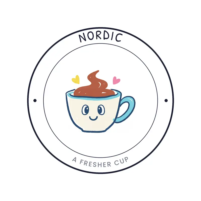 Brush stroke coffee cup logo