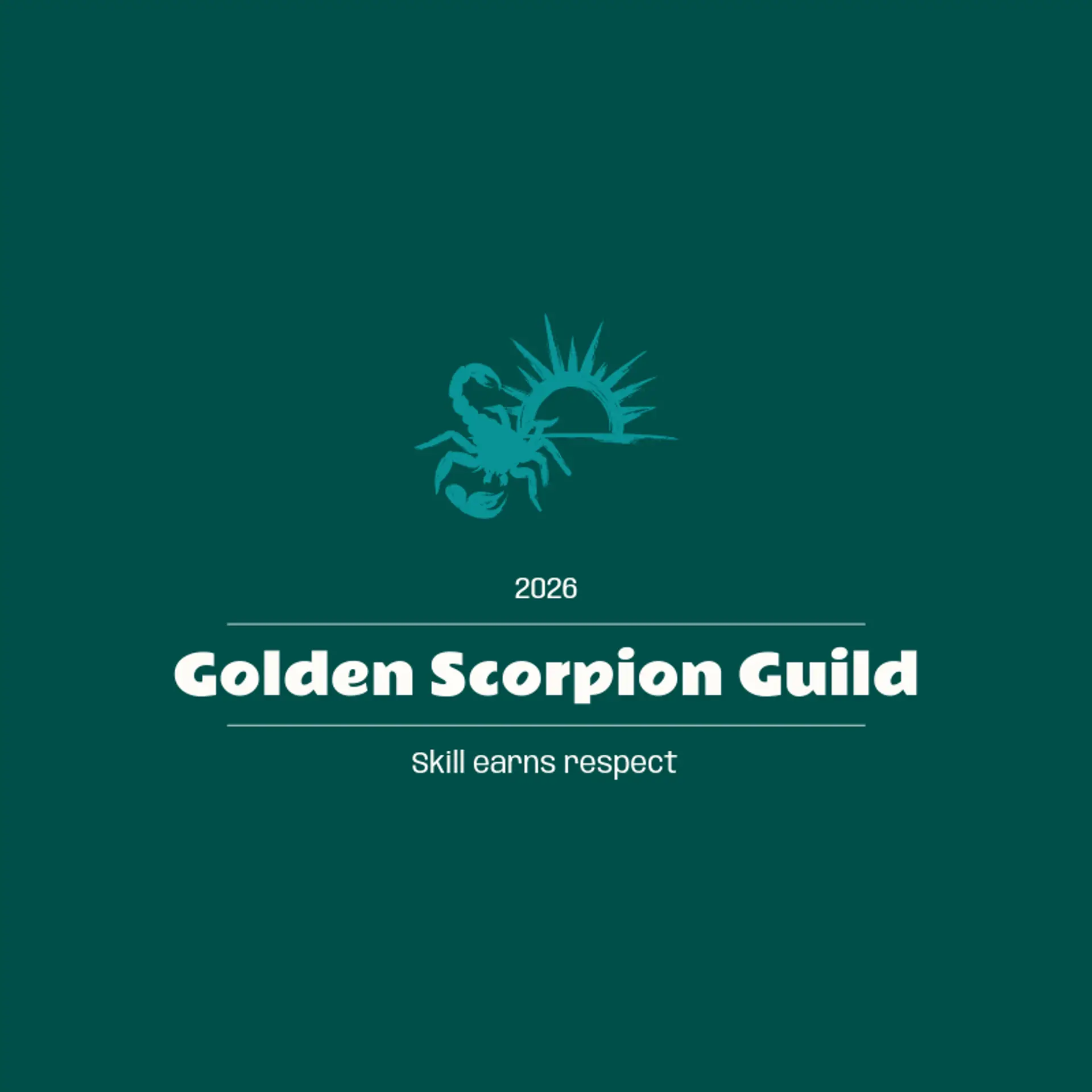 Golden Scorpion Guild logo for scorpion