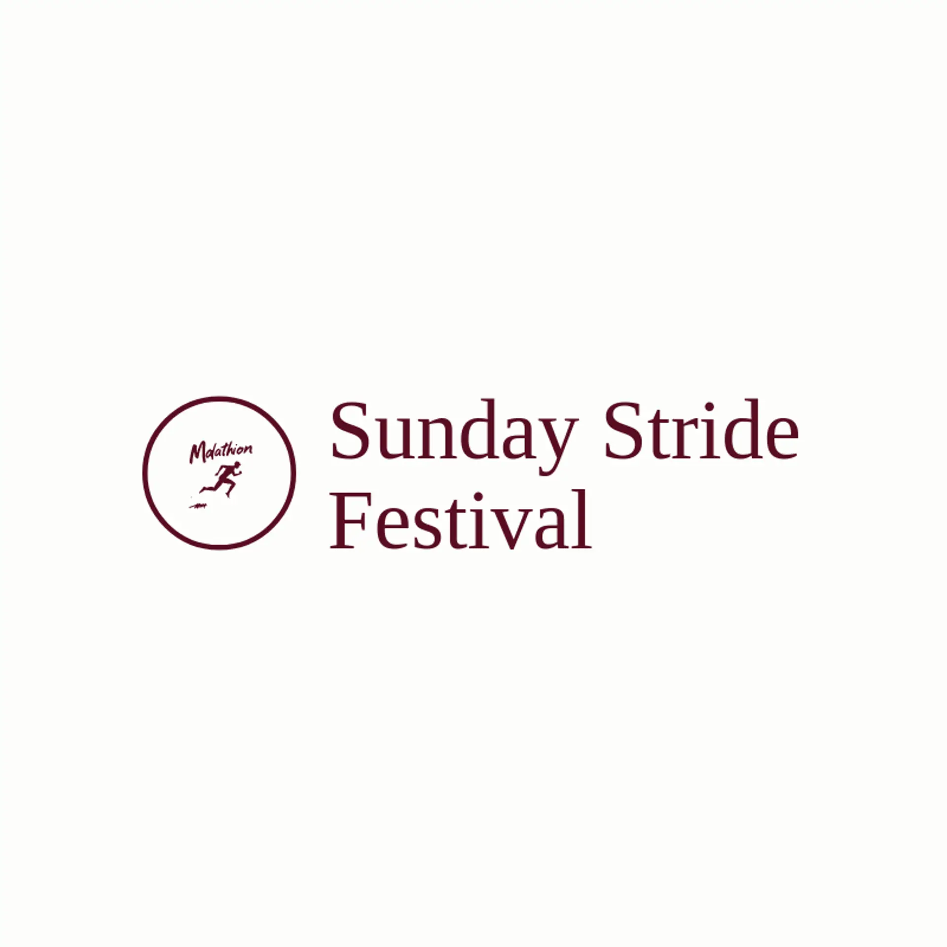 Sunday Stride Festival logo for marathon