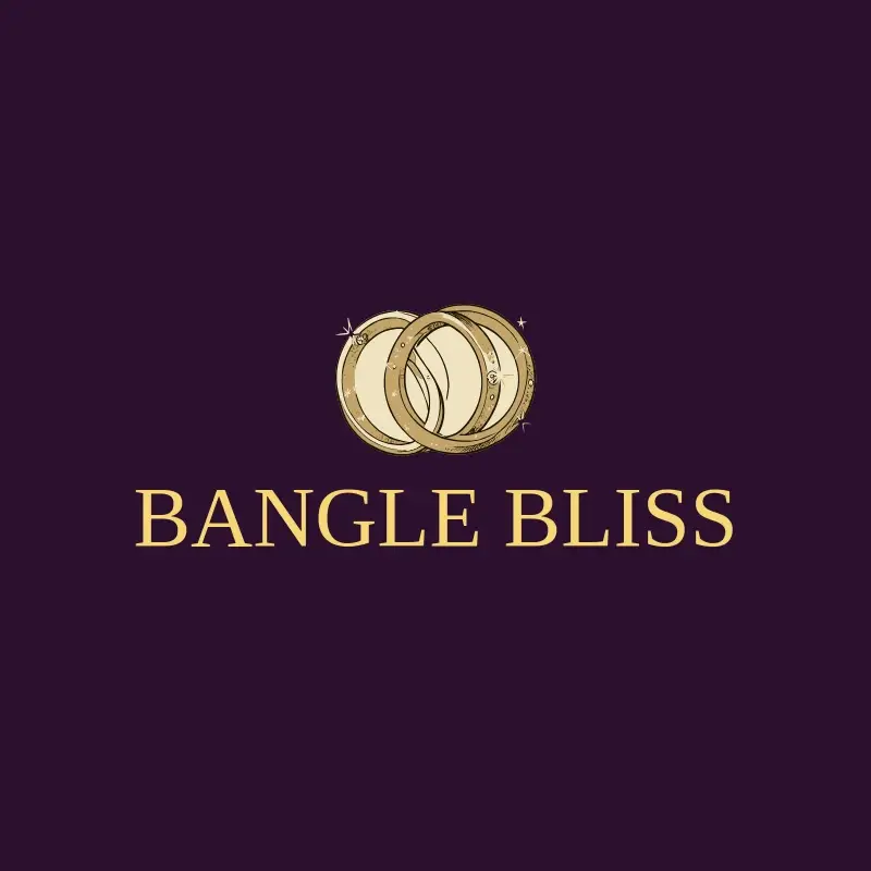 The bracelet business name Bangle Bliss as a branded logo with a color icon