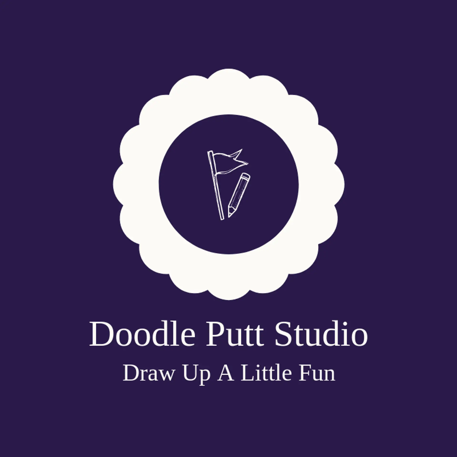 Doodle Putt Studio logo for mini golf
