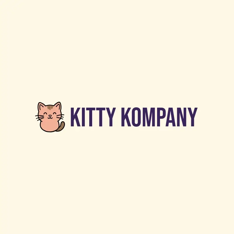 The pet business name Kitty Kompany as a branded logo with a color icon