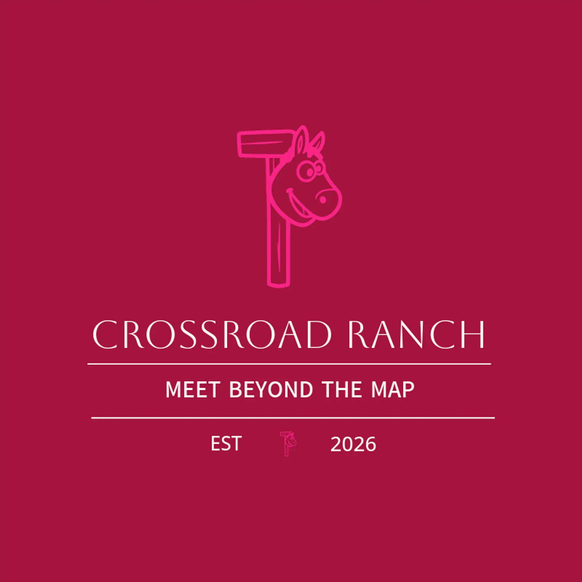 Crossroad Ranch logo for cowboy