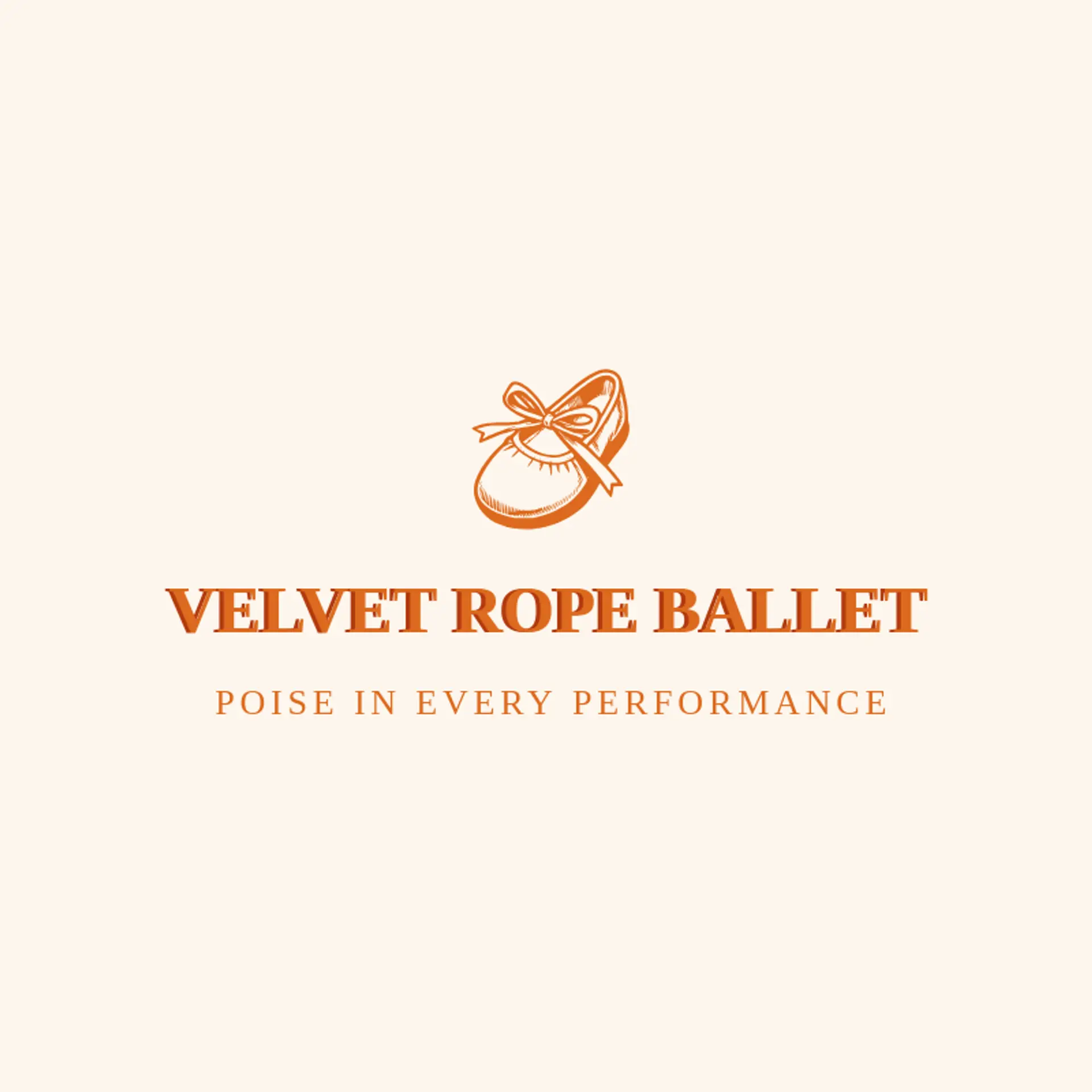 Velvet Rope Ballet logo for dance studio
