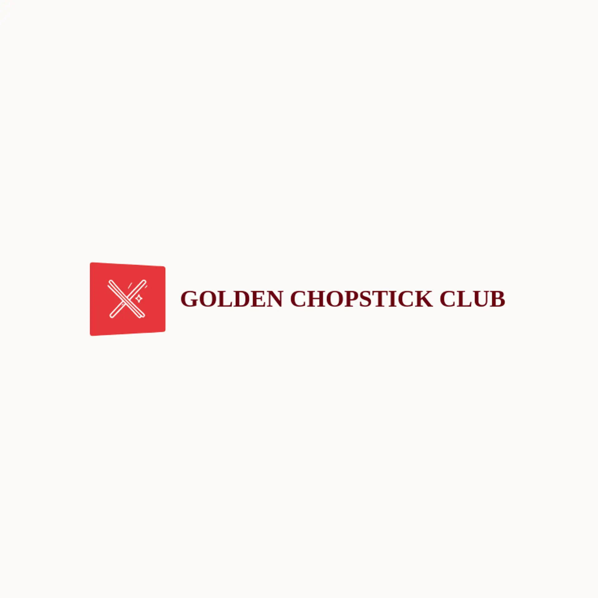 Golden Chopstick Club logo for chinese food