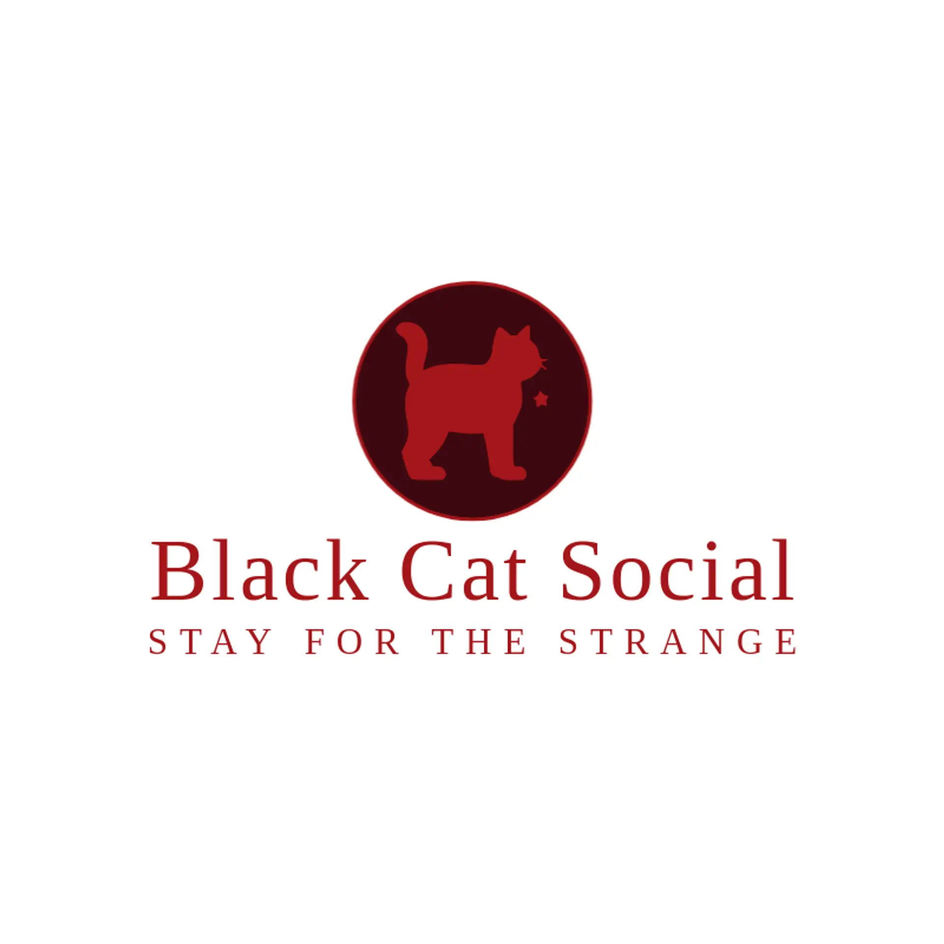 Black Cat Social logo for spooky