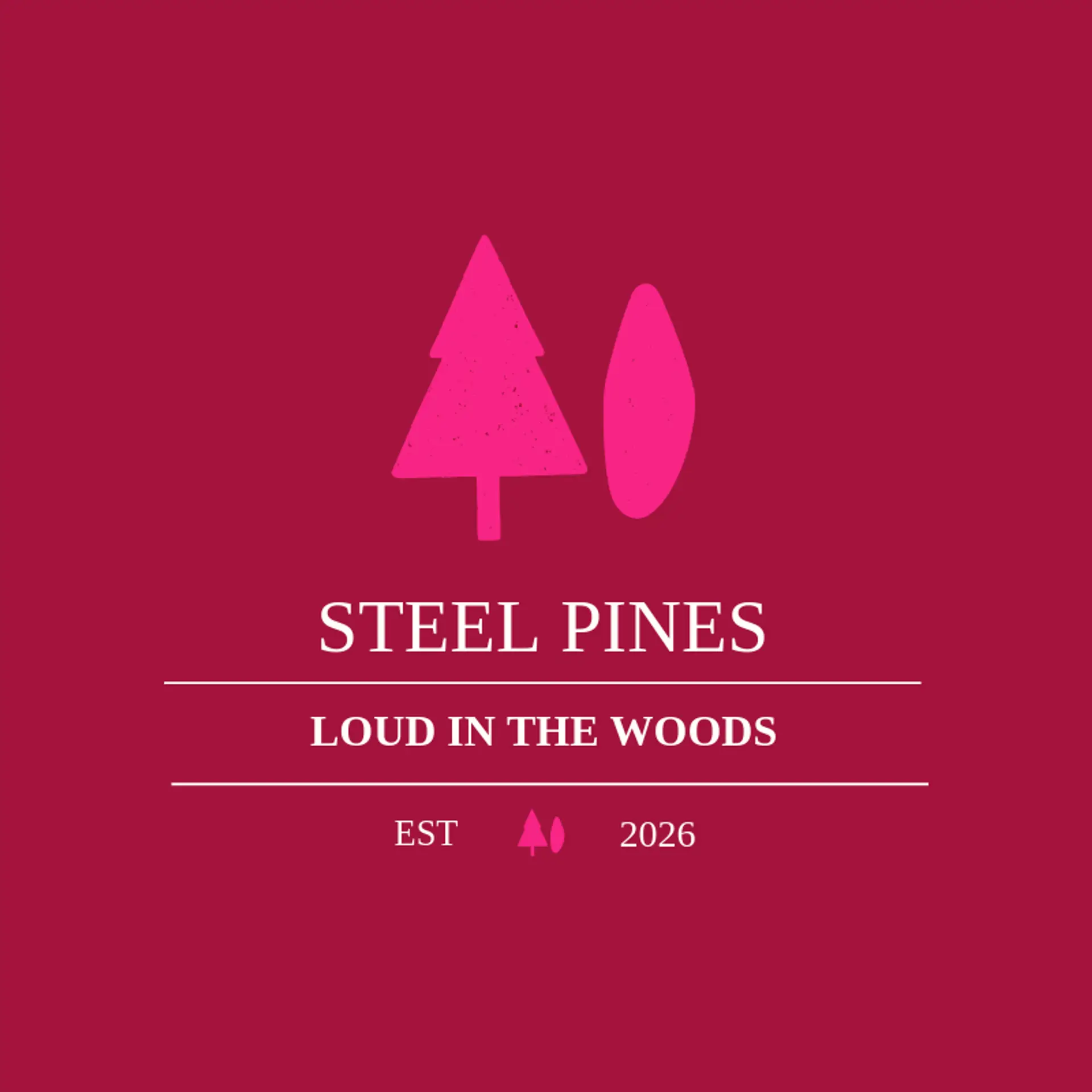 Steel Pines logo for rock band