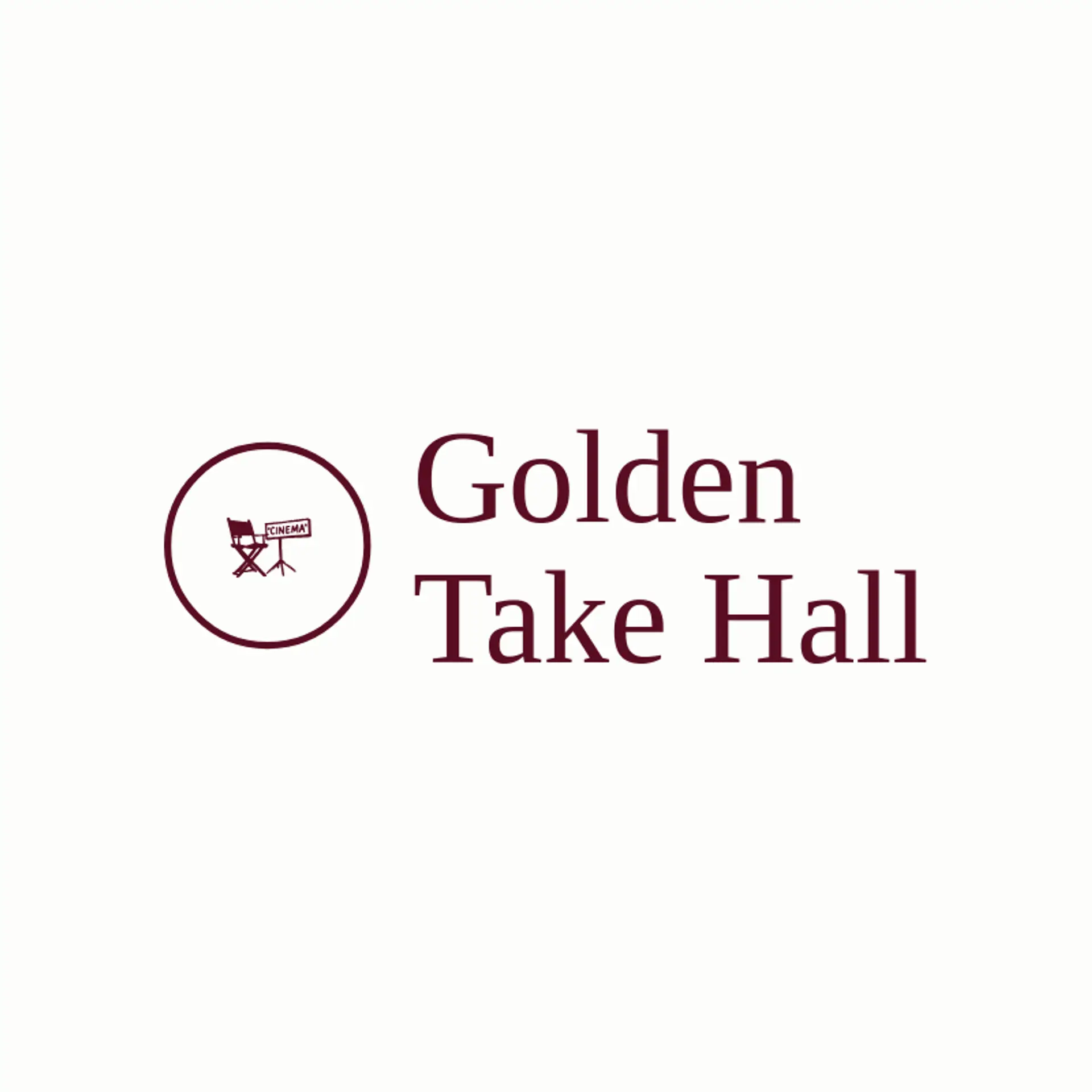 Golden Take Hall logo for movie theater