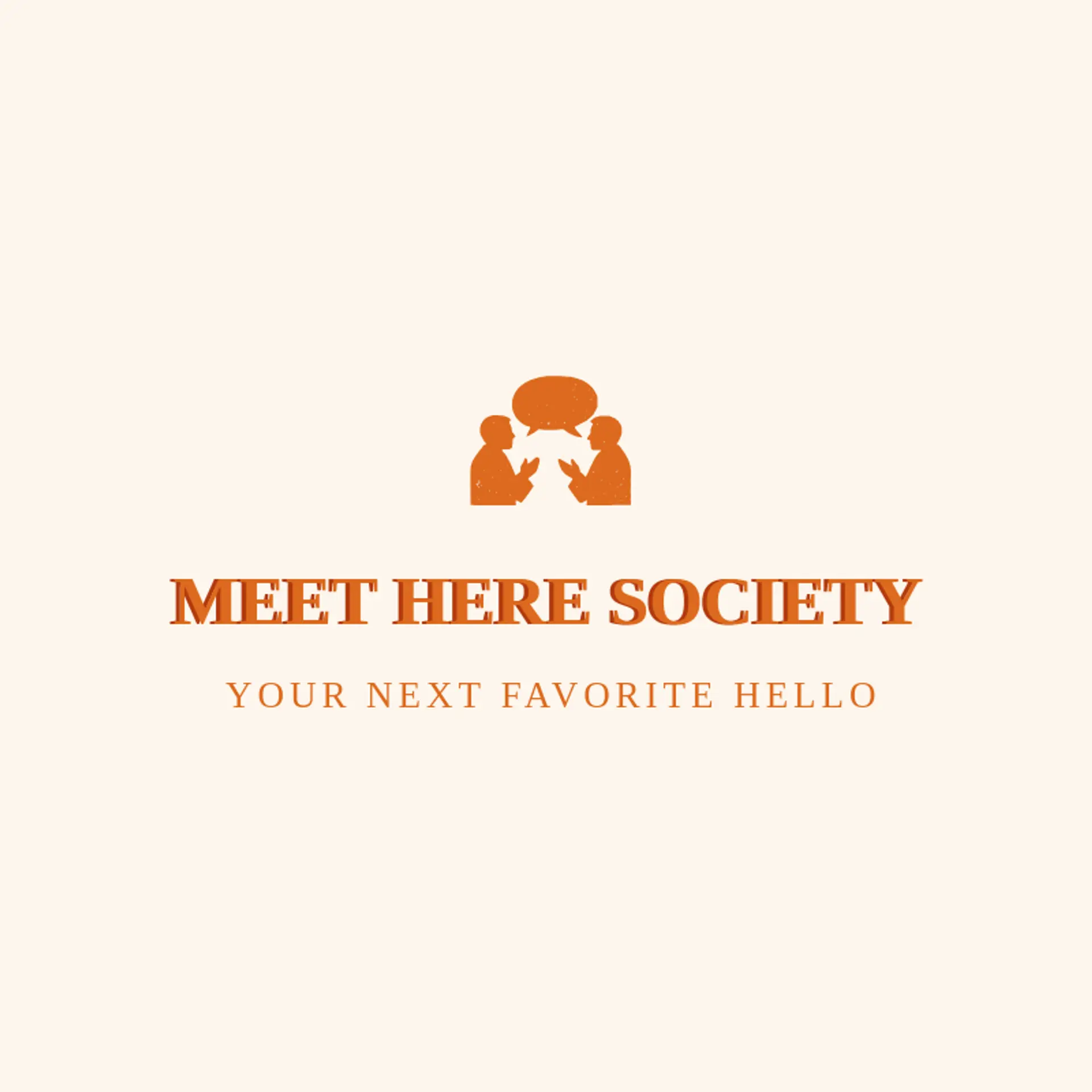 Meet Here Society logo for social club