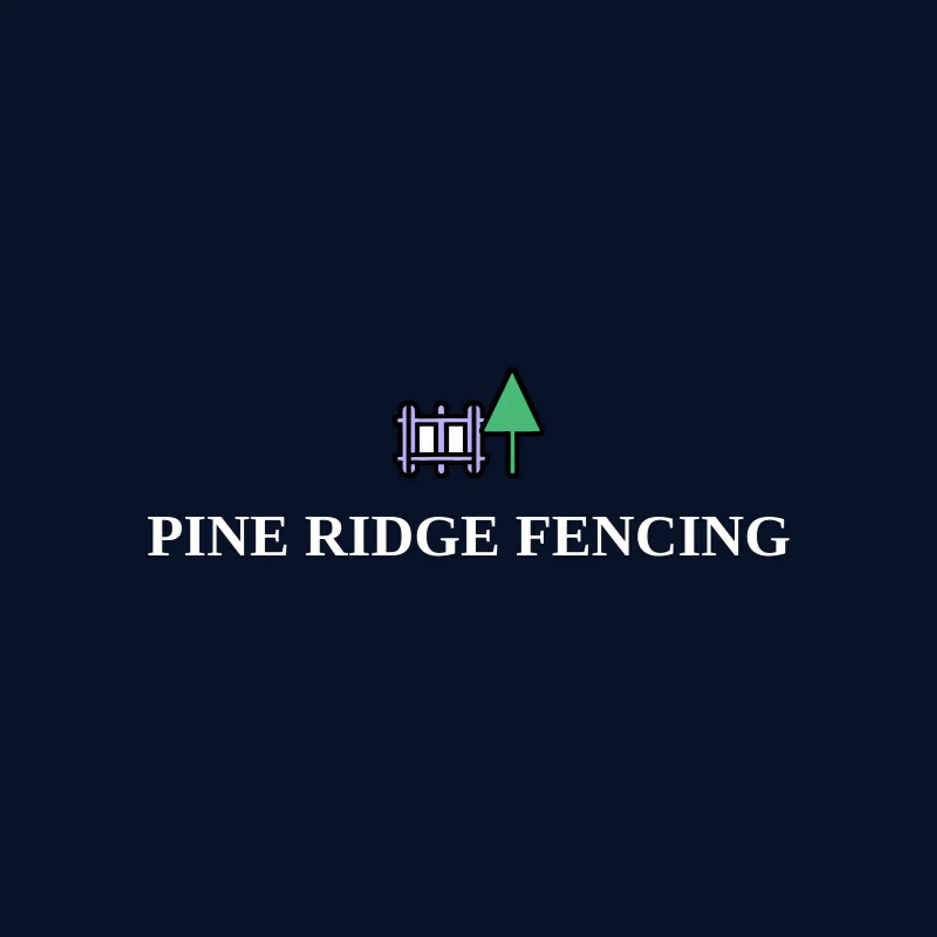 Pine Ridge Fencing logo for fence