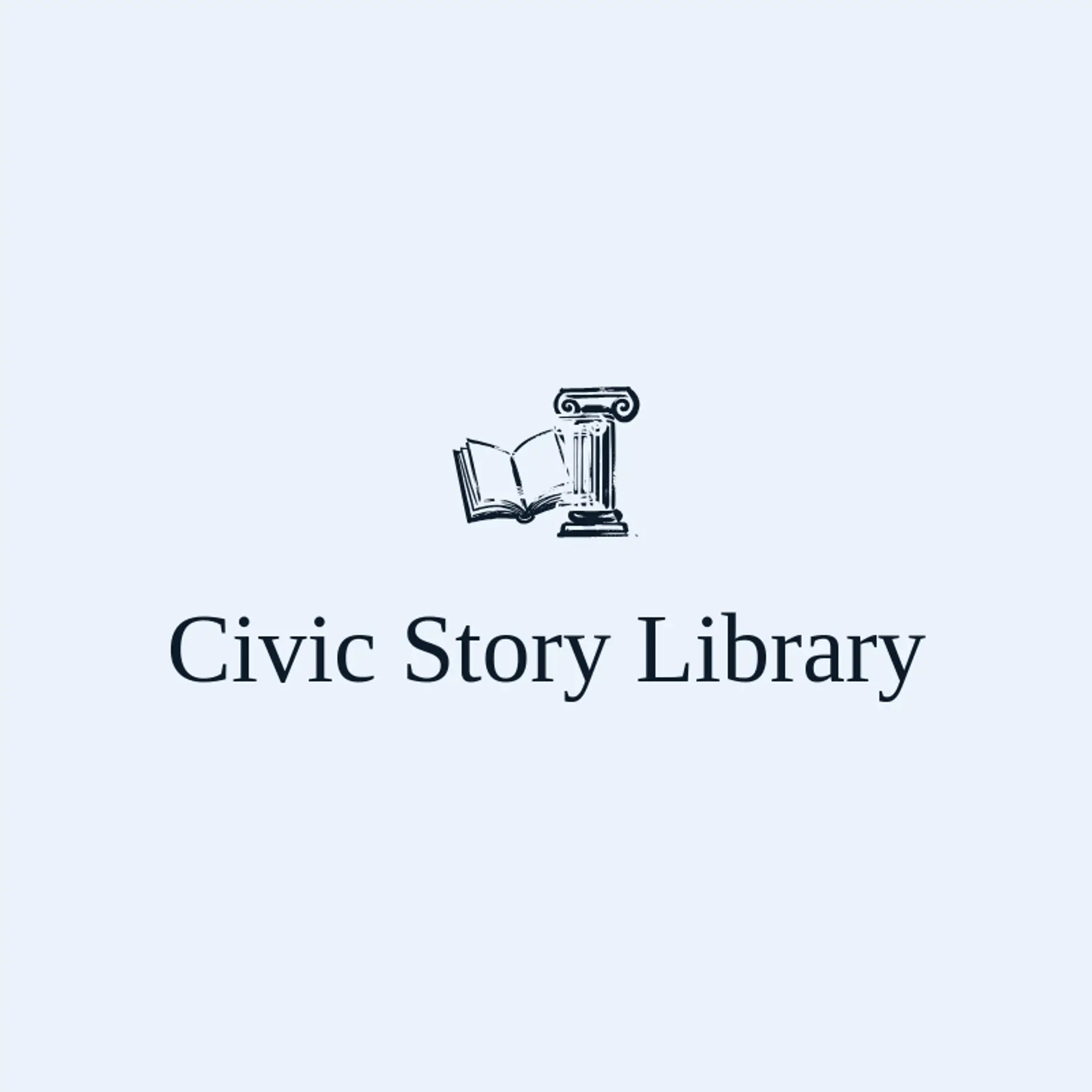Civic Story Library logo for library