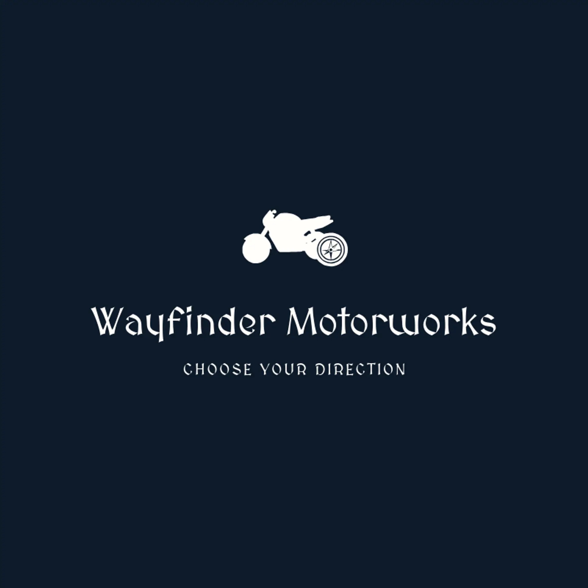 Wayfinder Motorworks logo for motorcycle