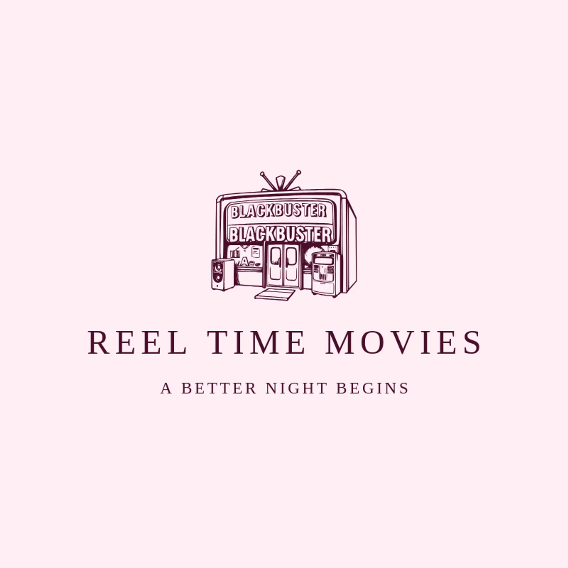 Reel Time Movies logo for blockbuster