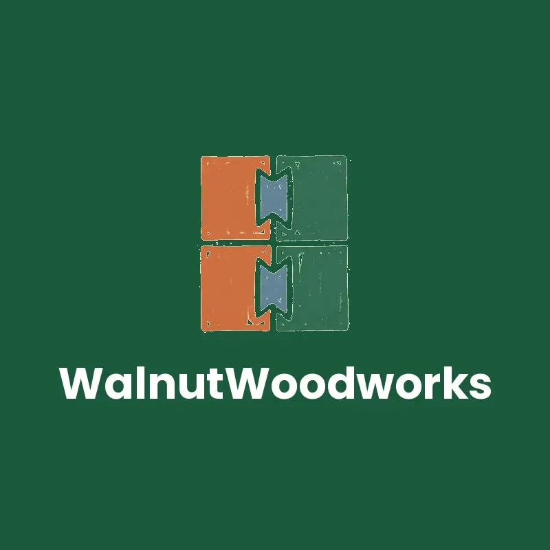 Linocut dovetail wood joint logo for WalnutWoodworks