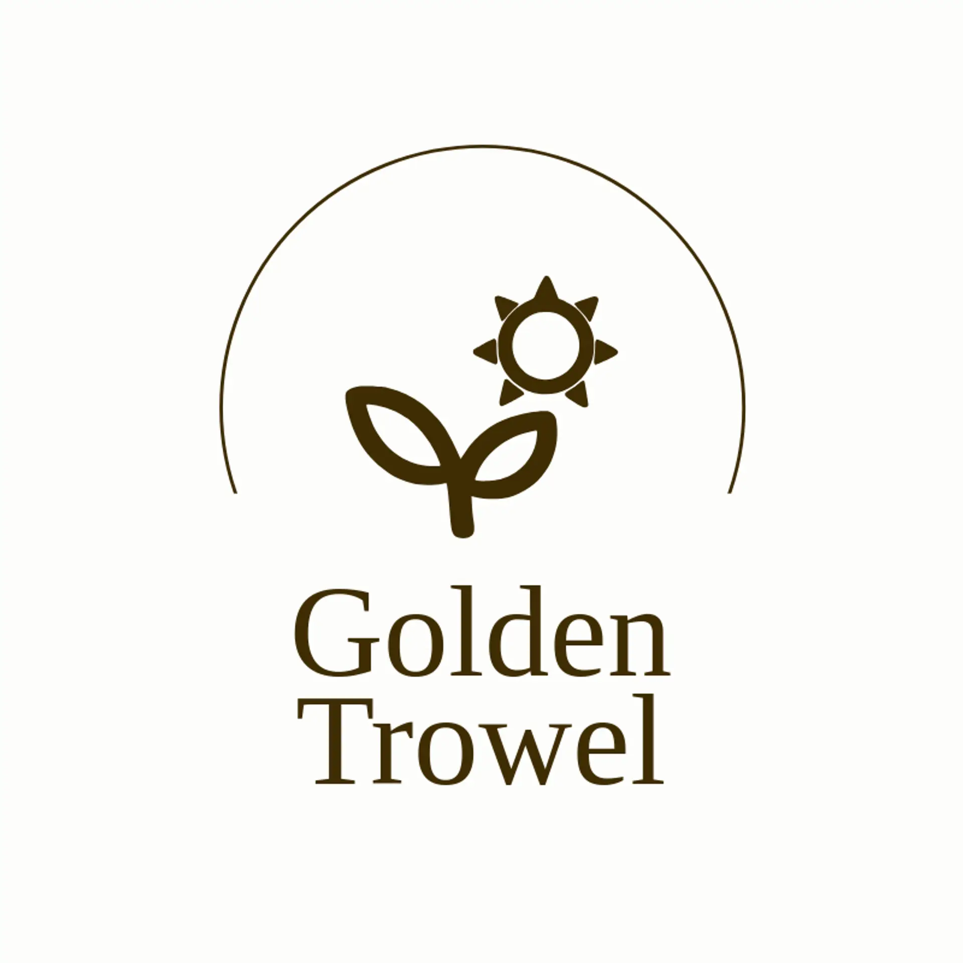 Golden Trowel logo for gardening