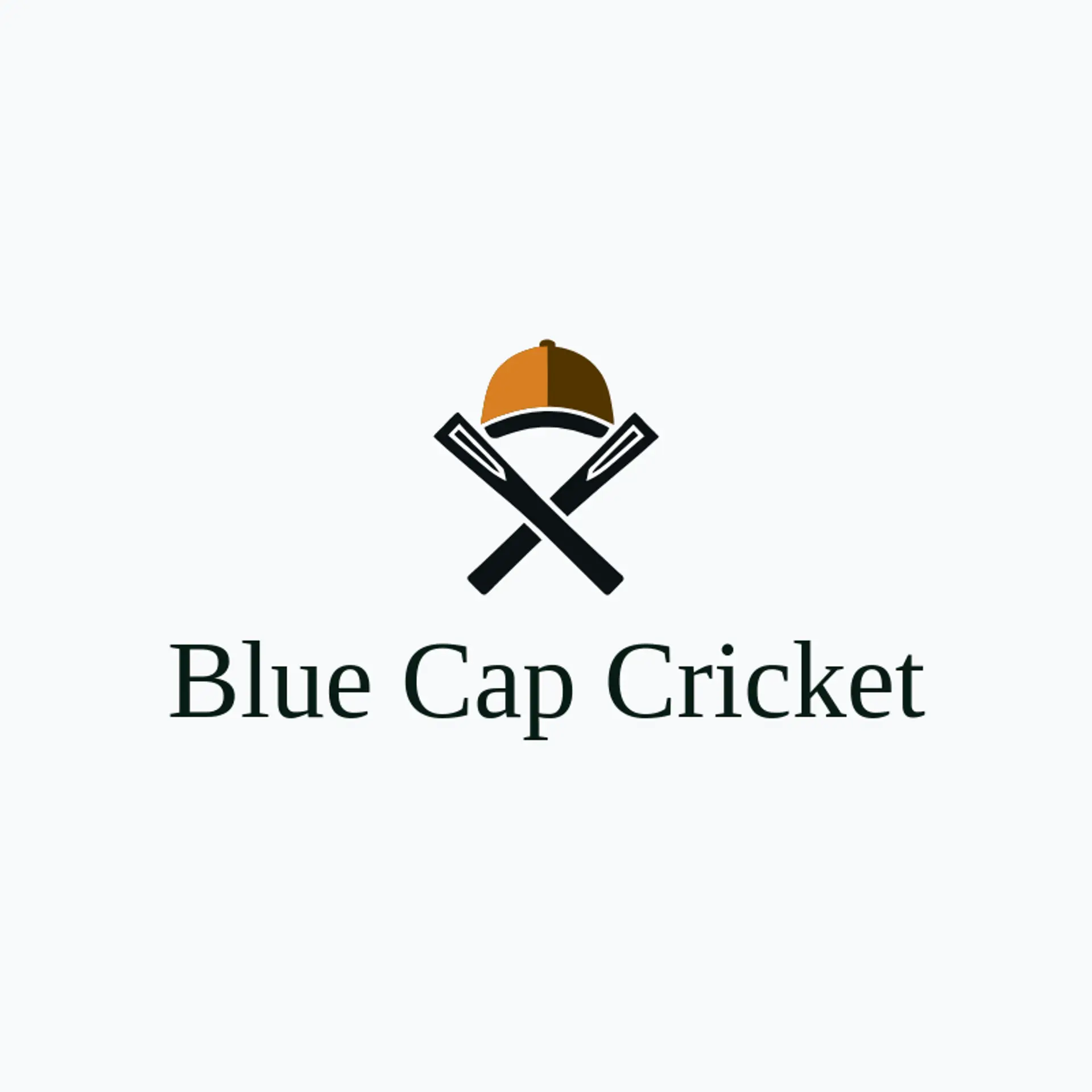 Blue Cap Cricket logo for cricket team