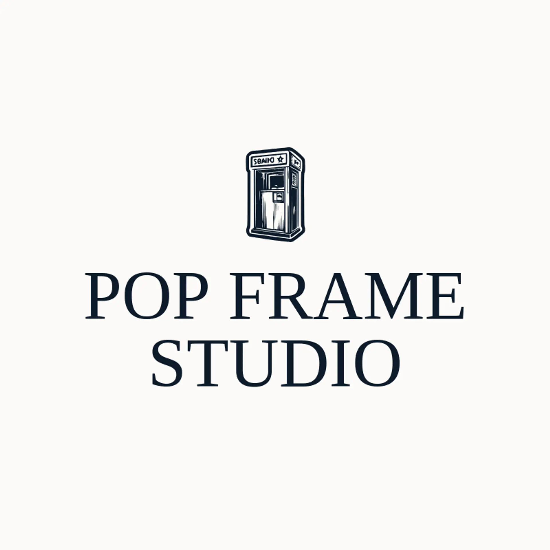 Pop Frame Studio logo for photo booth