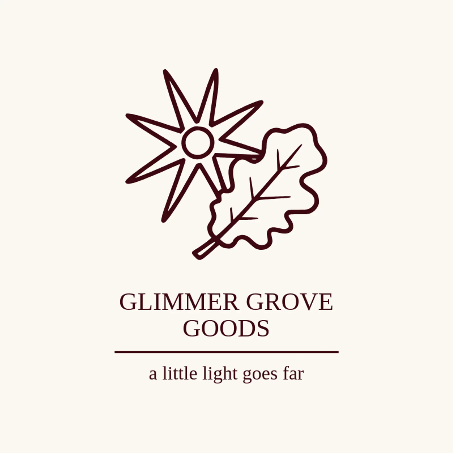 Glimmer Grove Goods logo for sparkle